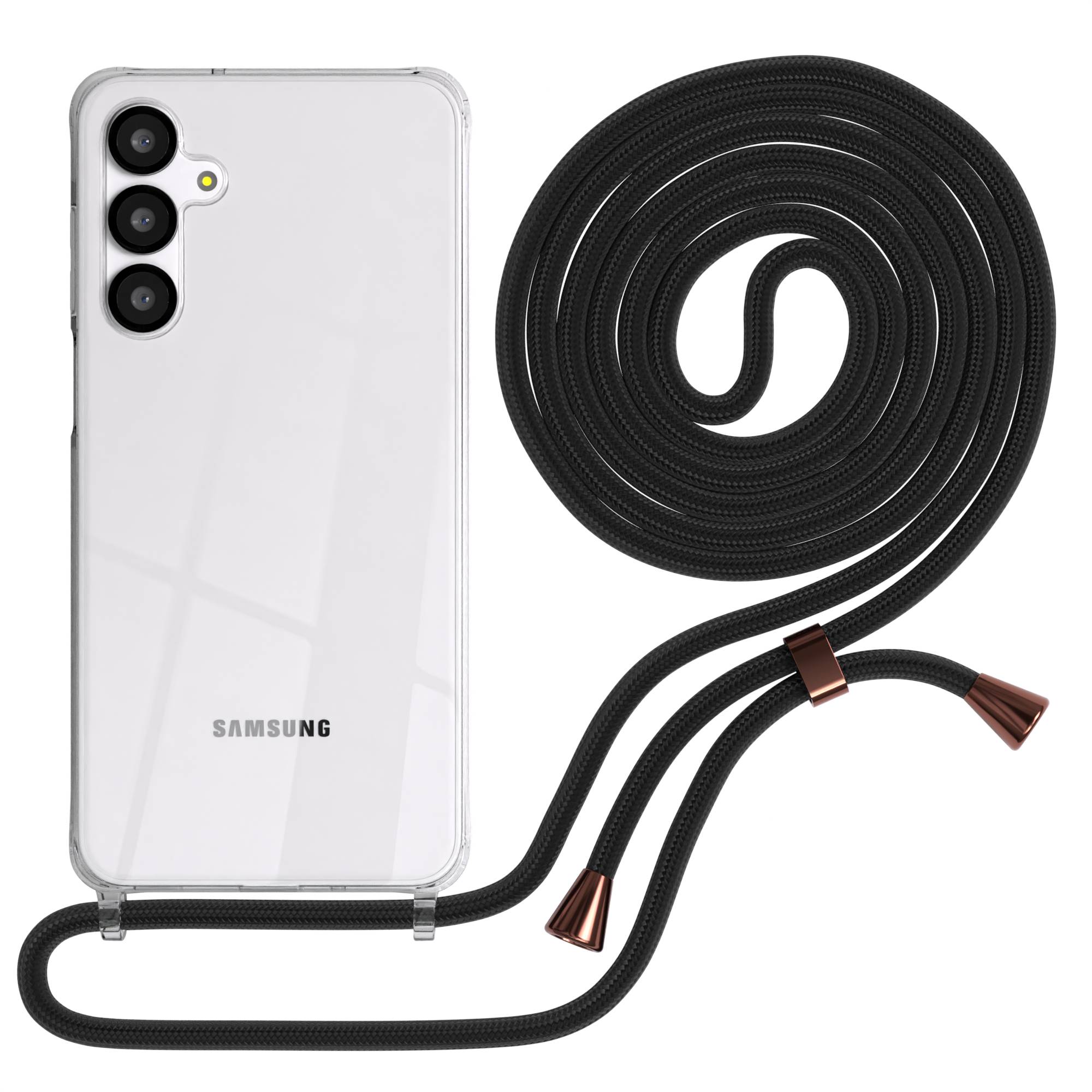 Galaxy A-6 Serie transparente Hülle + Kordel