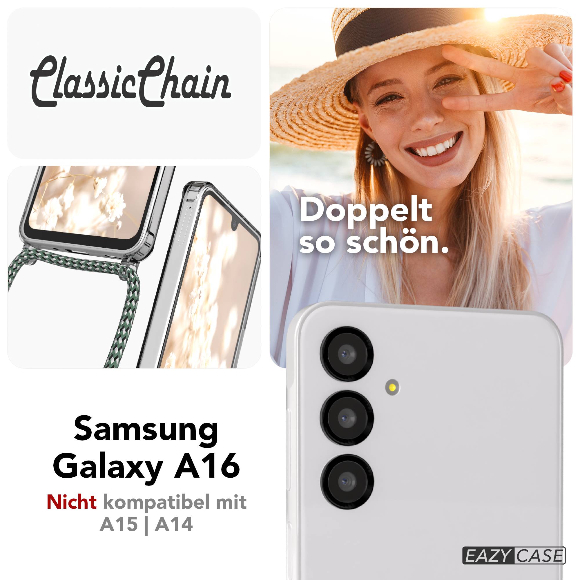 Galaxy A16 transparente Hülle + Kordel