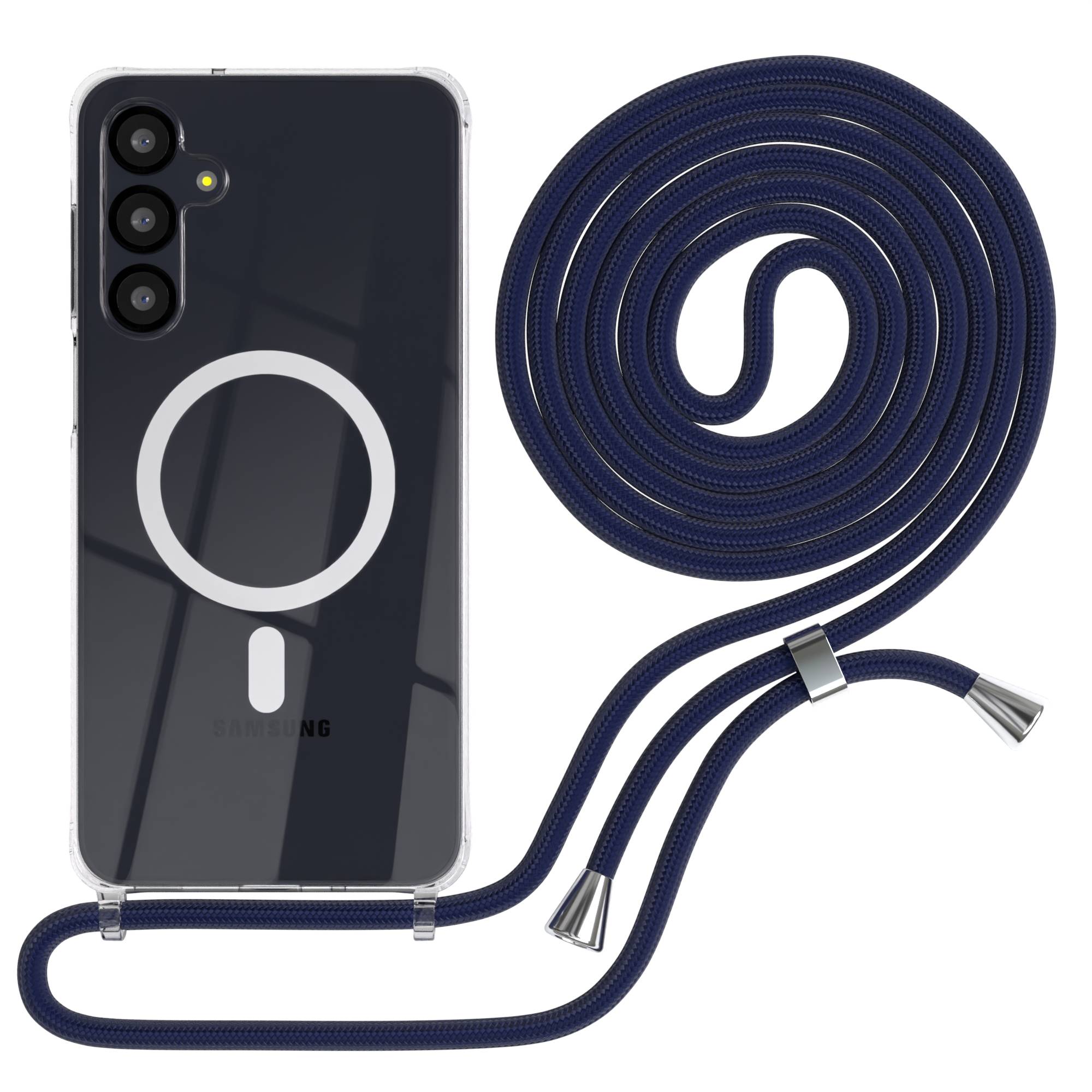 Galaxy A-6 Serie transparente Hülle + Kordel mit MagSafe