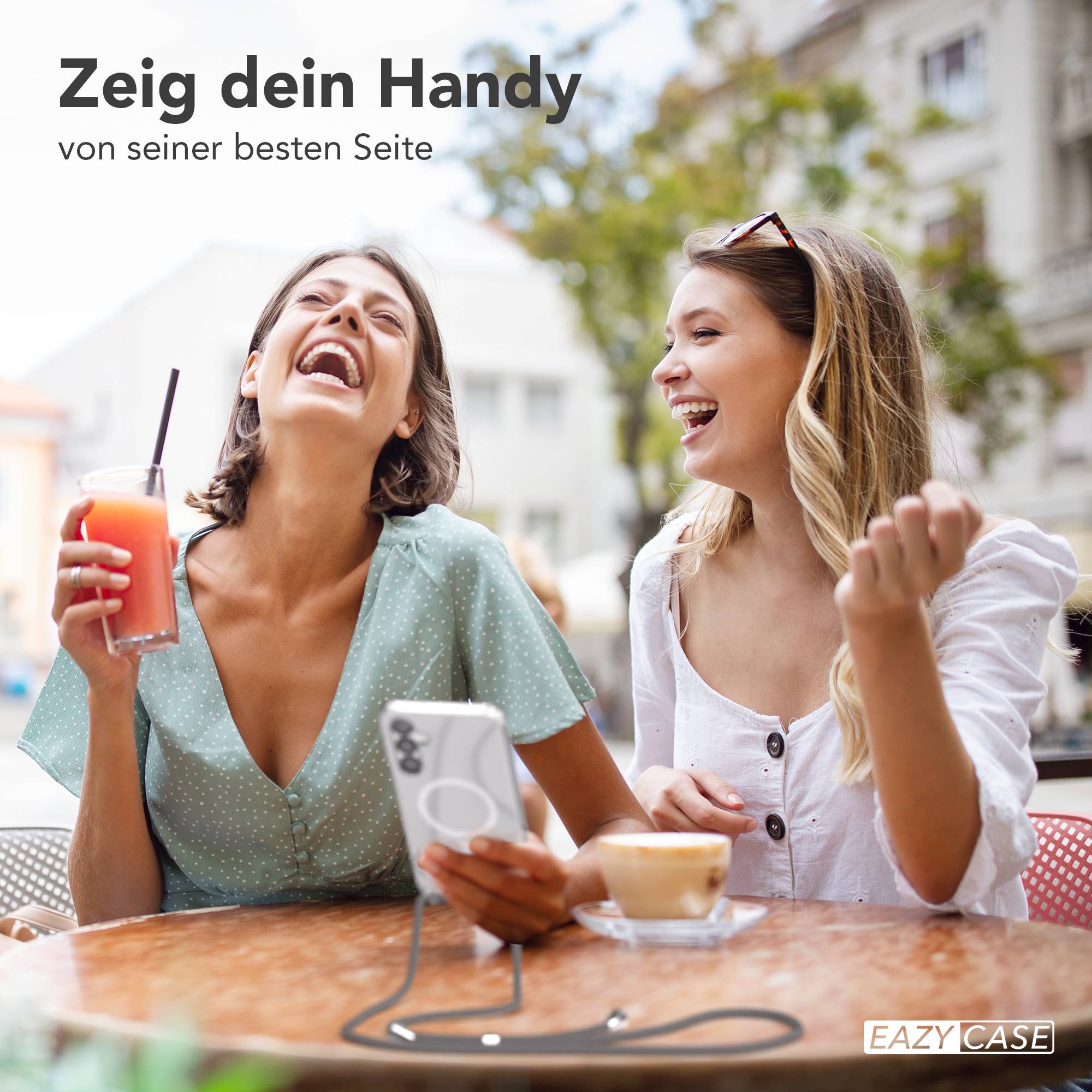 Galaxy A-6 Serie transparente Hülle + Kordel mit MagSafe