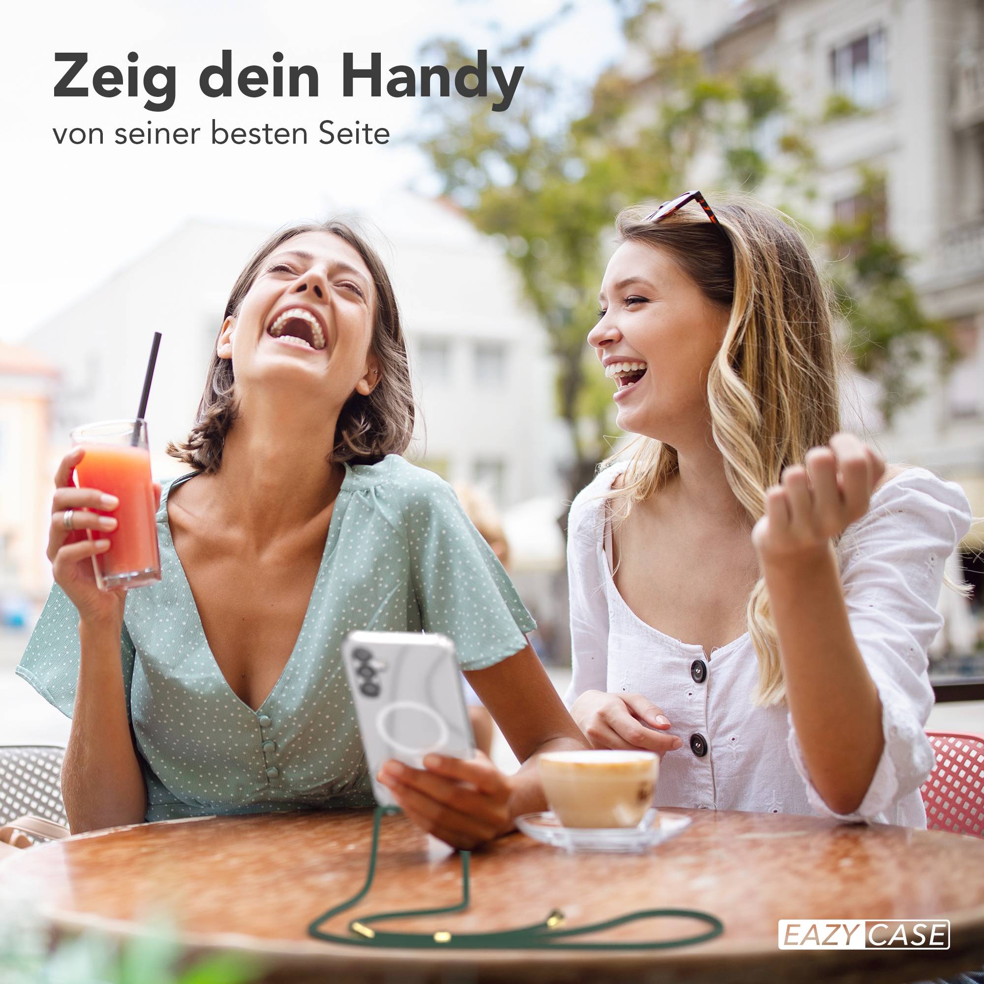 Galaxy A-6 Serie transparente Hülle + Kordel mit MagSafe