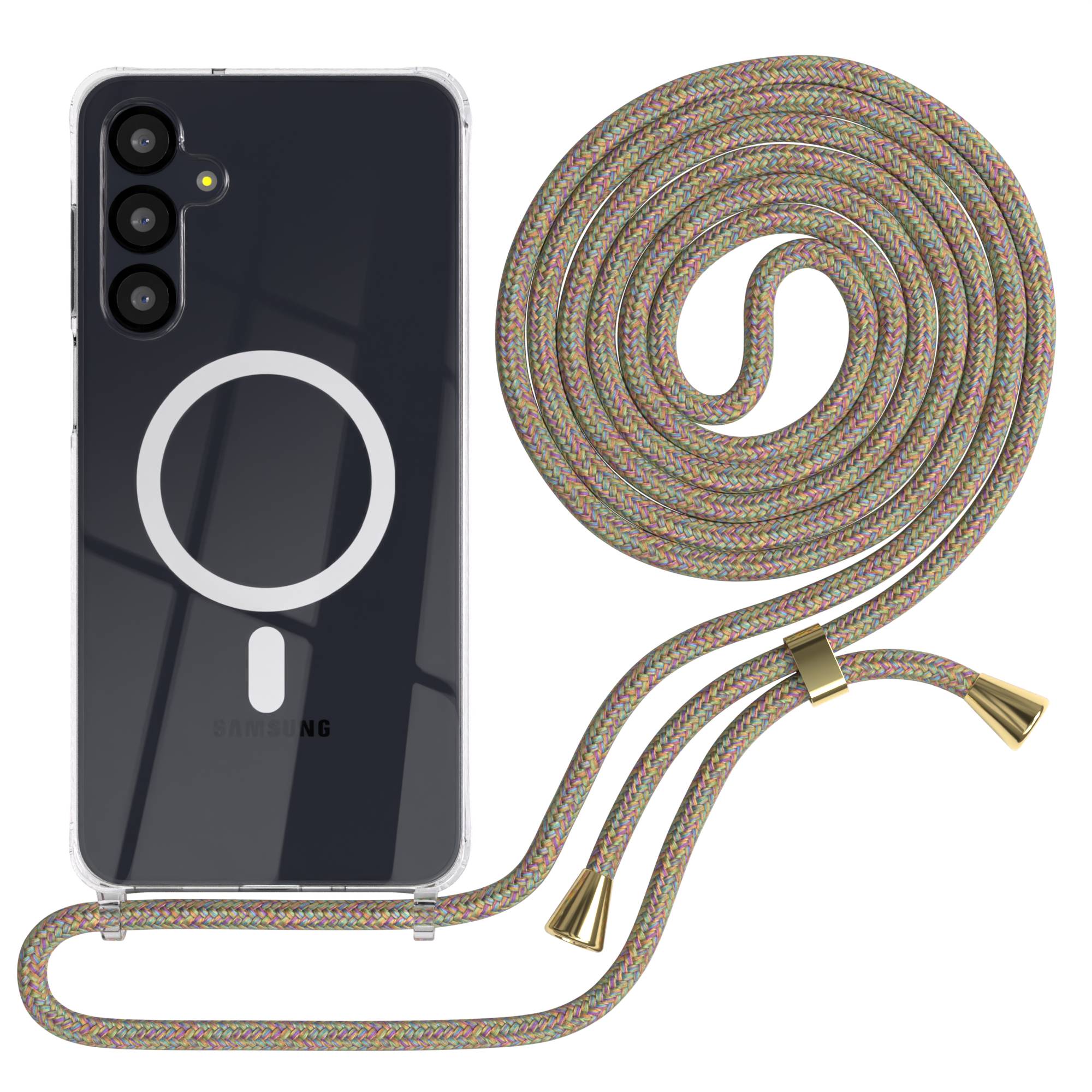 Galaxy A16 transparente Hülle + Kordel mit MagSafe