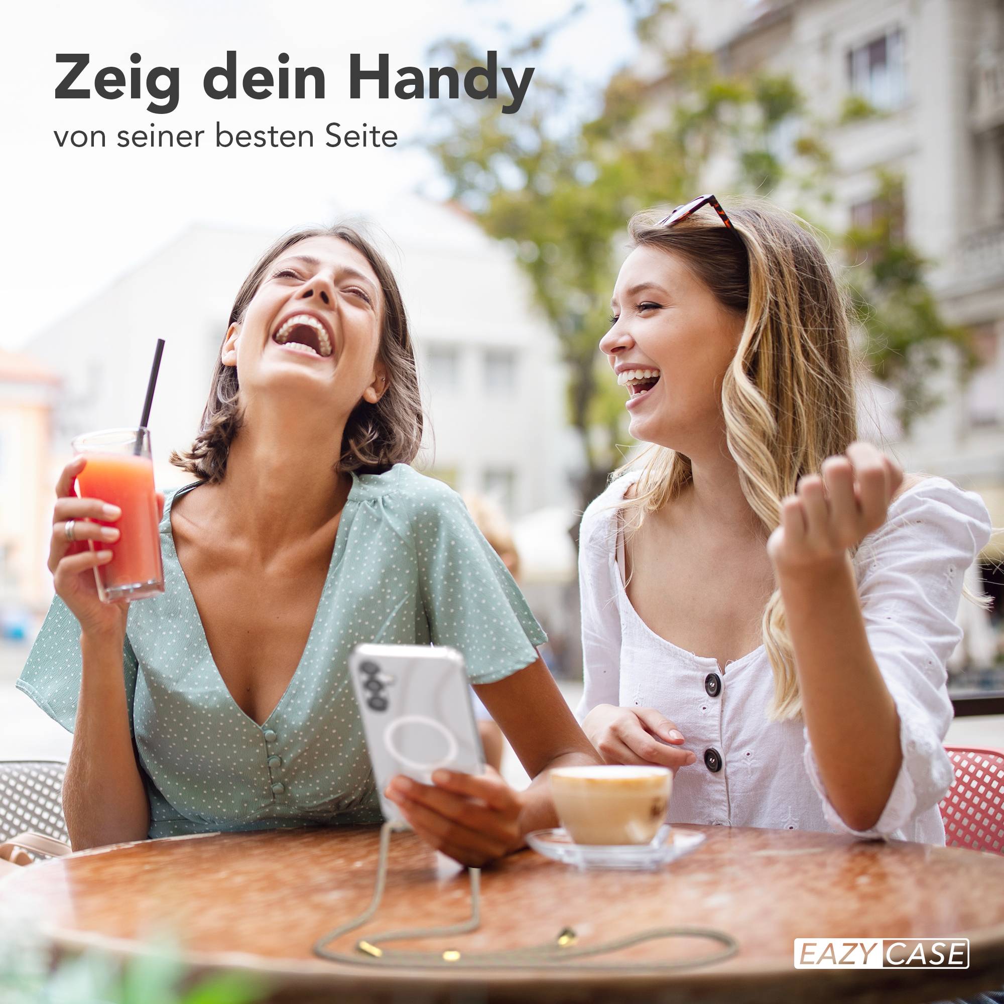Galaxy A-6 Serie transparente Hülle + Kordel mit MagSafe