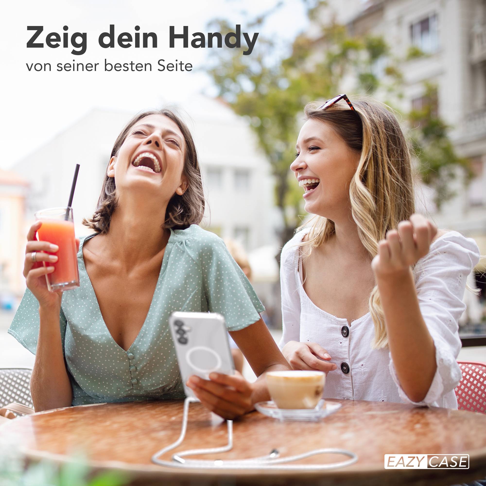 Galaxy A-6 Serie transparente Hülle + Kordel mit MagSafe