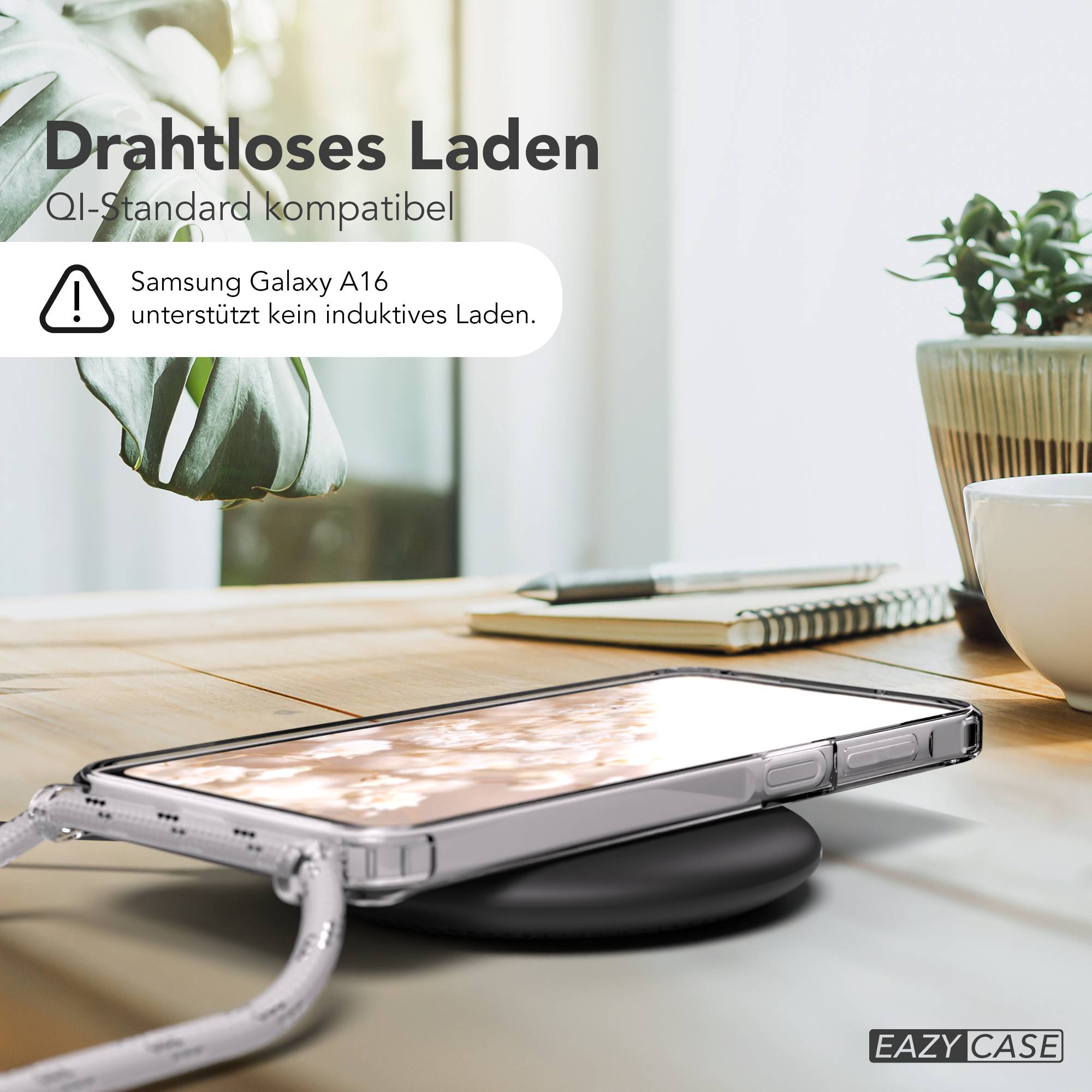 Galaxy A-6 Serie transparente Hülle + Kordel mit MagSafe
