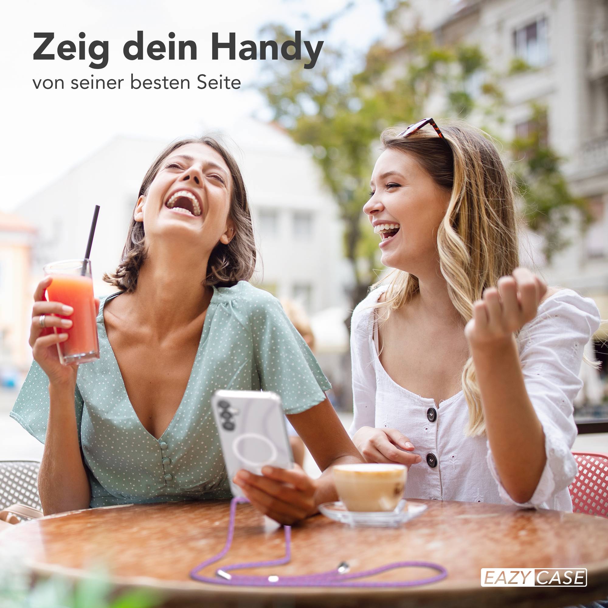 Galaxy A-6 Serie transparente Hülle + Kordel mit MagSafe