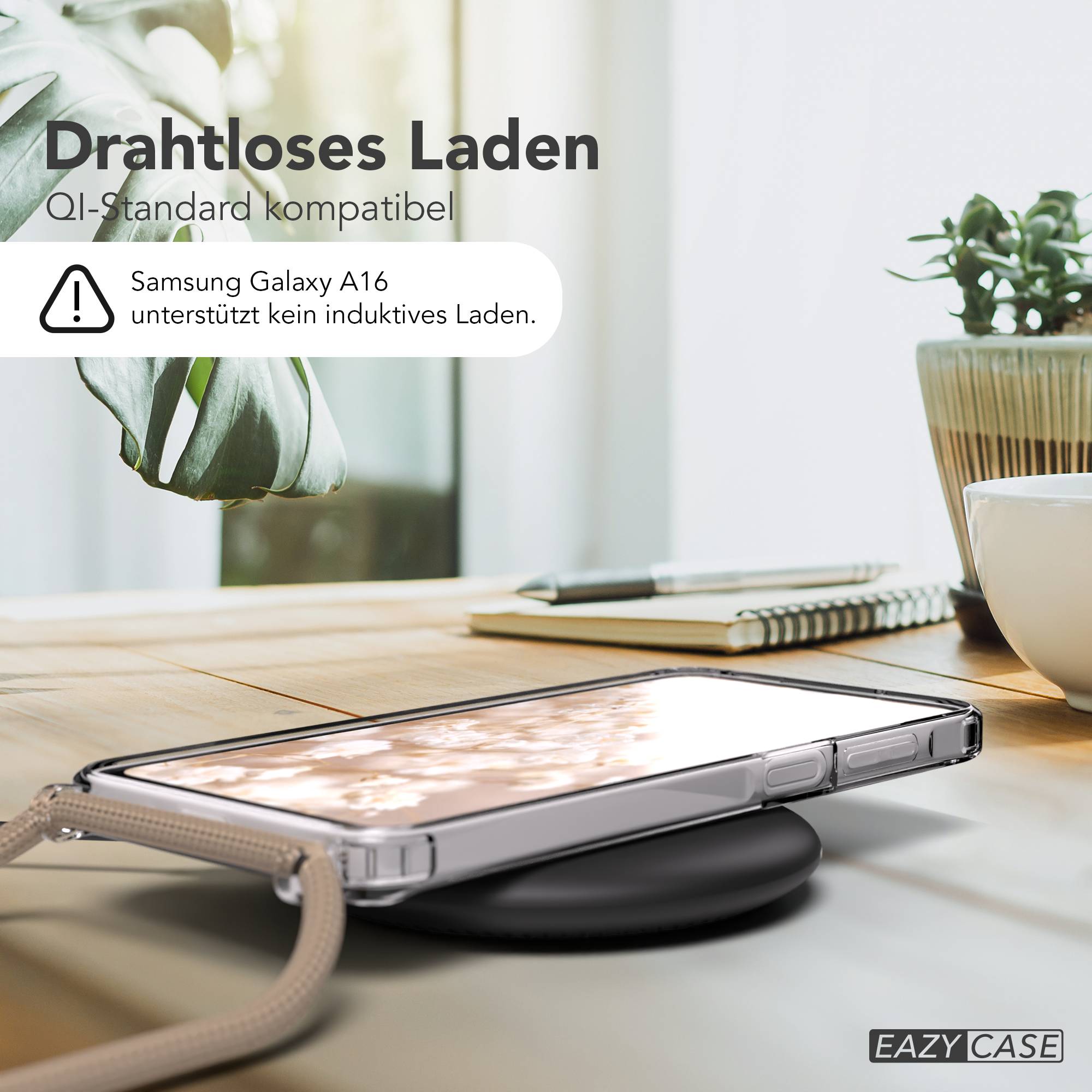 Galaxy A-6 Serie transparente Hülle + Kordel mit MagSafe