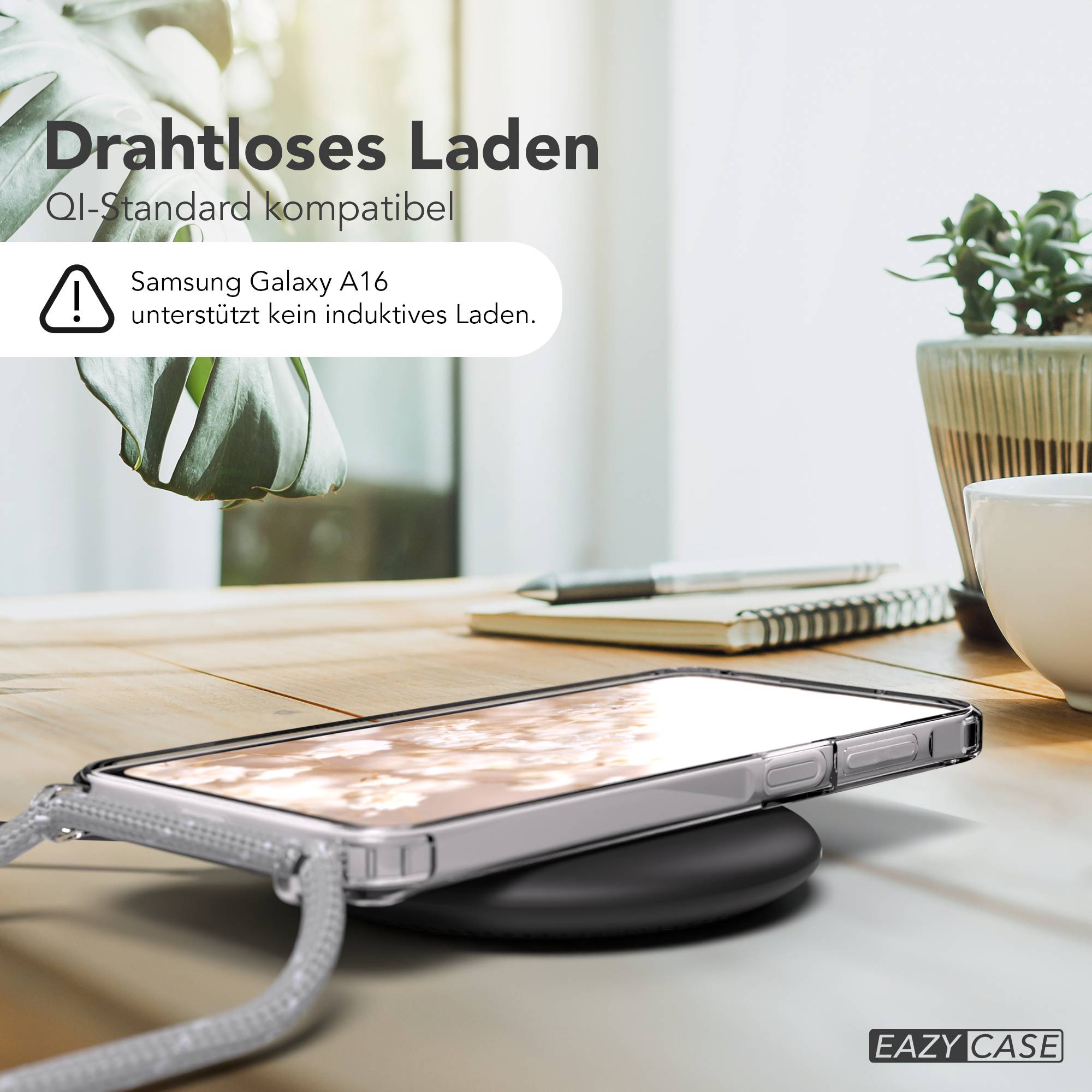 Galaxy A-6 Serie transparente Hülle + Kordel mit MagSafe