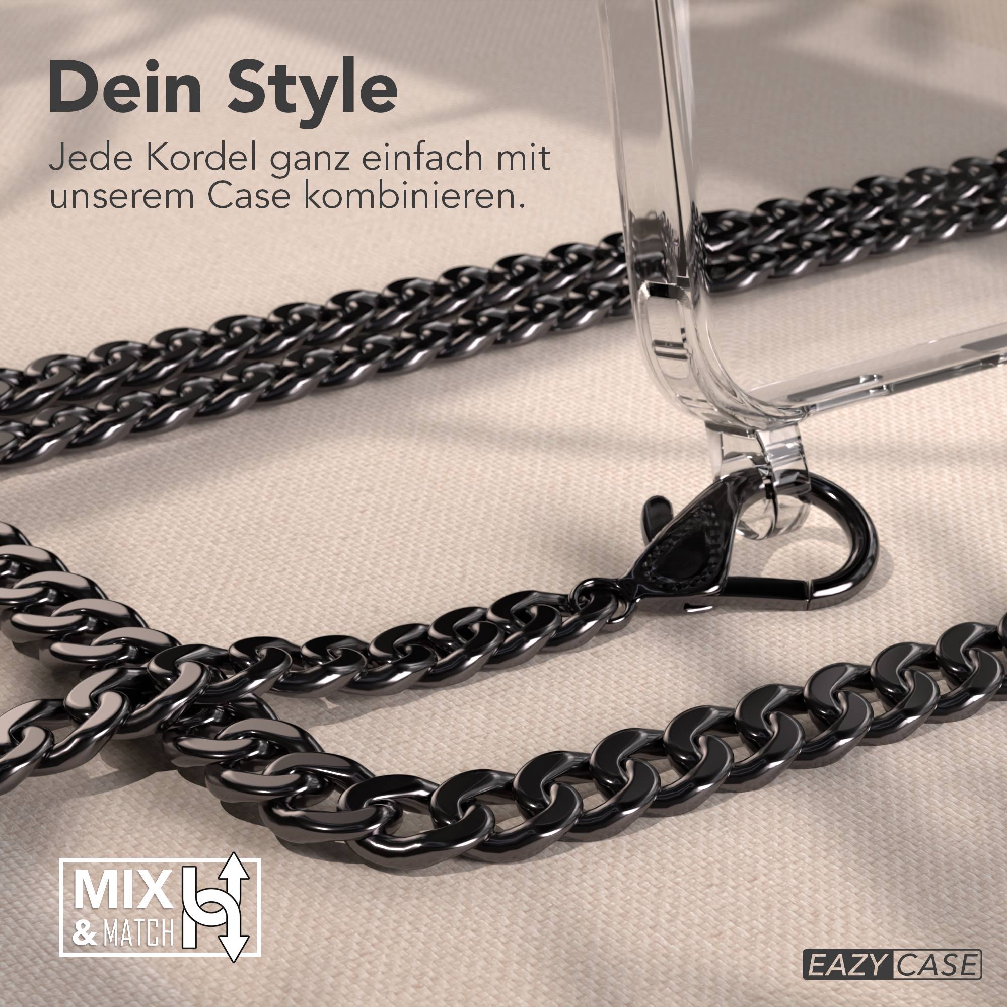 Galaxy A16 Hülle mit Metallkette + Schwarze Kordel mit MagSafe