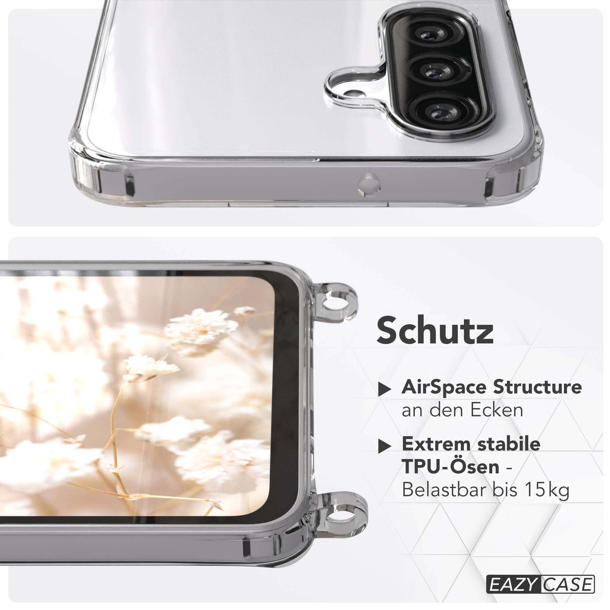 Galaxy A26 Hülle mit Metallkette + Schwarze Kordel