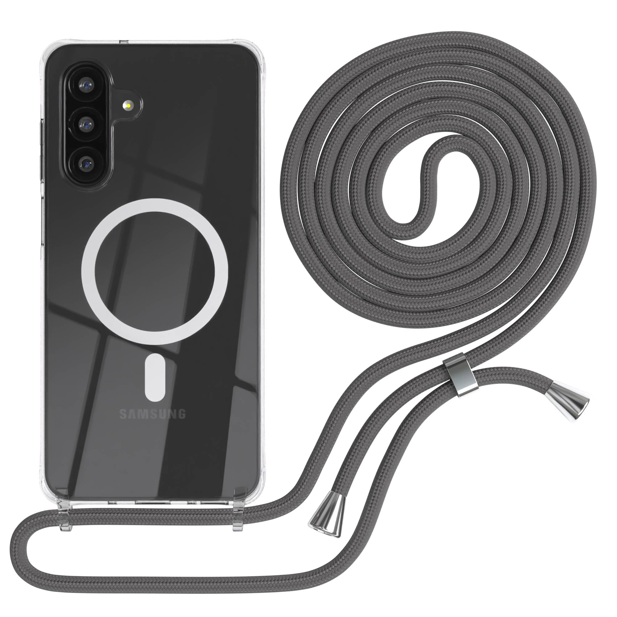 Galaxy A26 transparente Hülle + Kordel mit MagSafe