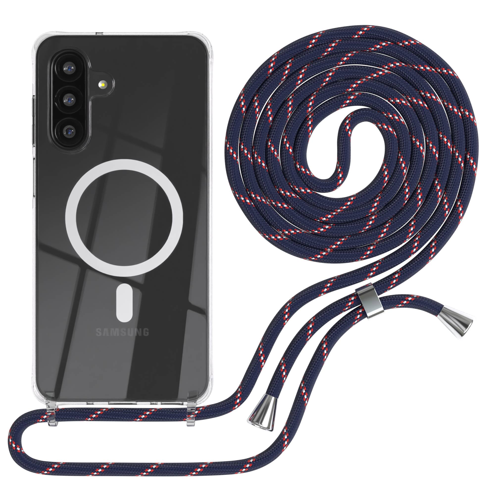 Galaxy A26 transparente Hülle + Kordel mit MagSafe