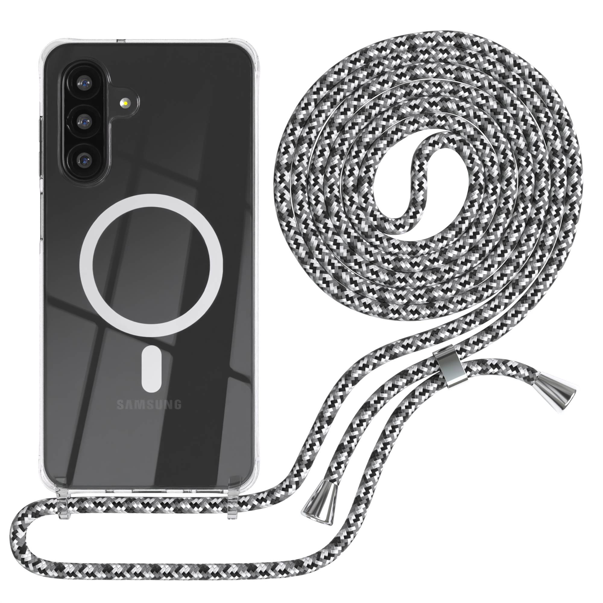 Galaxy A26 transparente Hülle + Kordel mit MagSafe