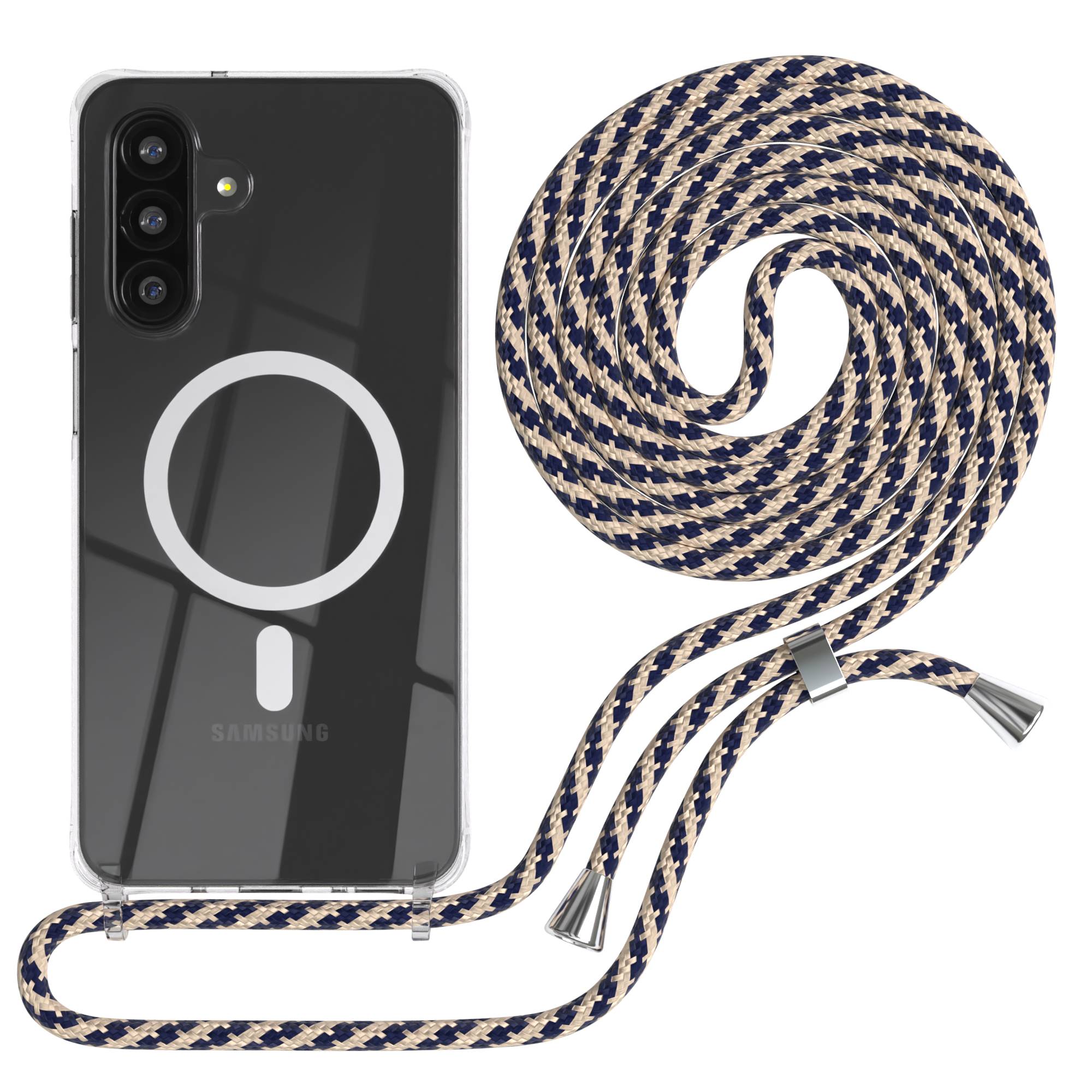 Galaxy A26 transparente Hülle + Kordel mit MagSafe