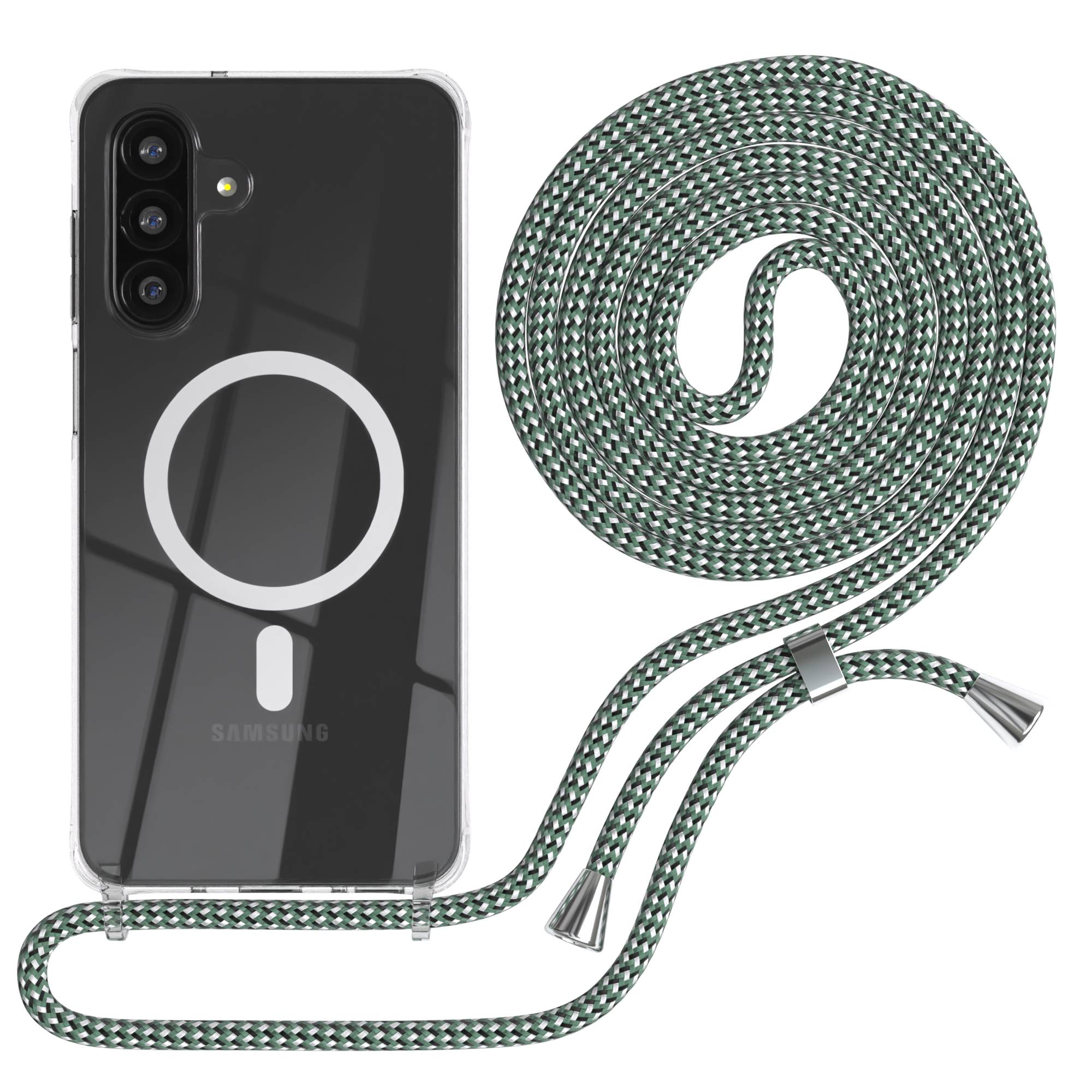 Galaxy A26 transparente Hülle + Kordel mit MagSafe