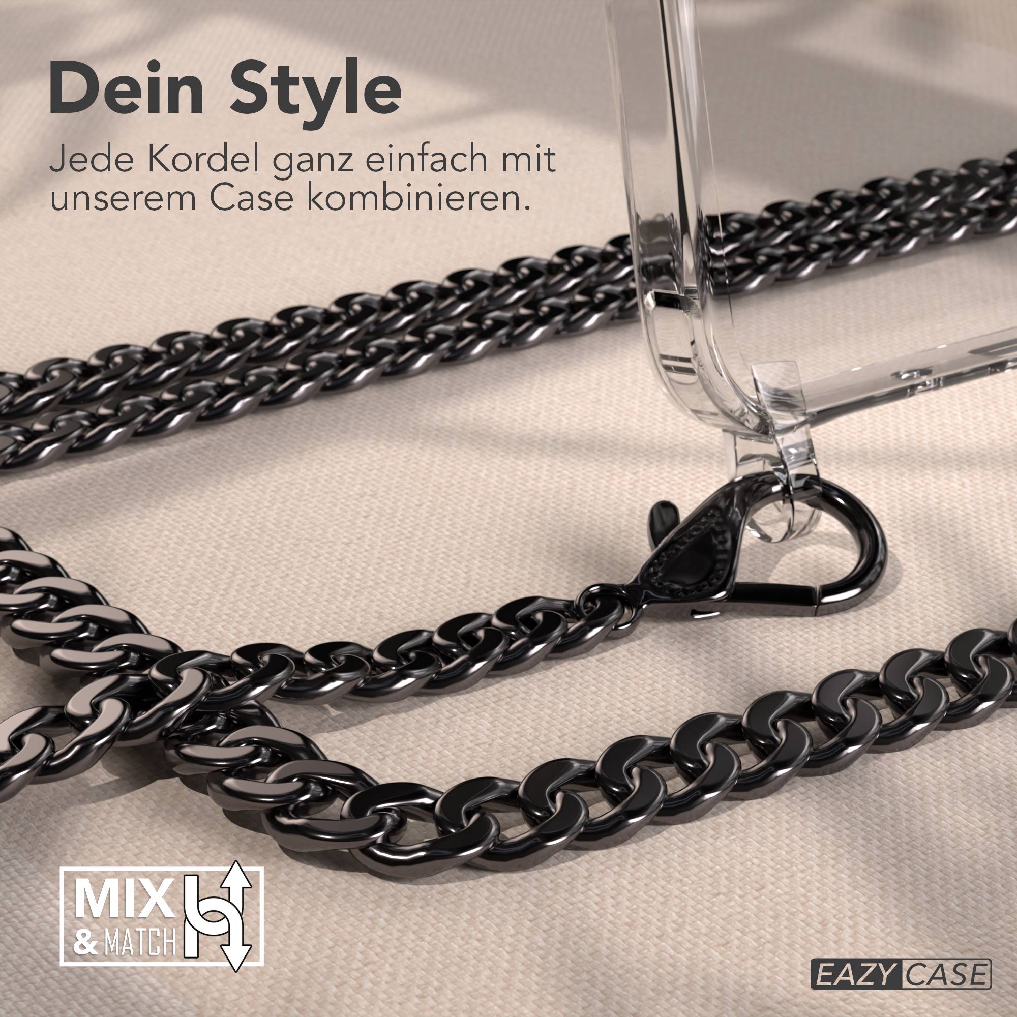 Galaxy A26 Hülle mit Metallkette + Schwarze Kordel mit MagSafe