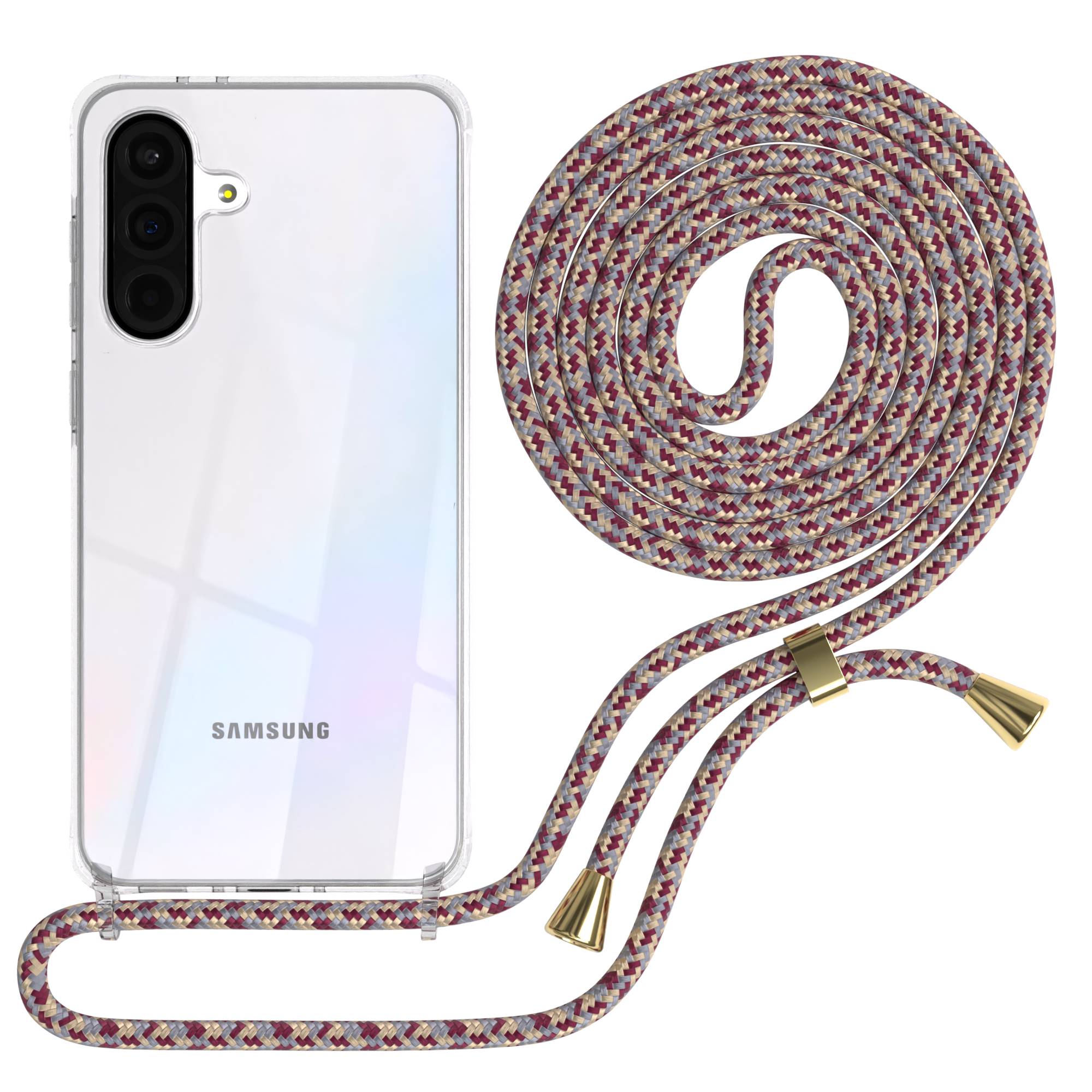 Galaxy A36 transparente Hülle + Kordel
