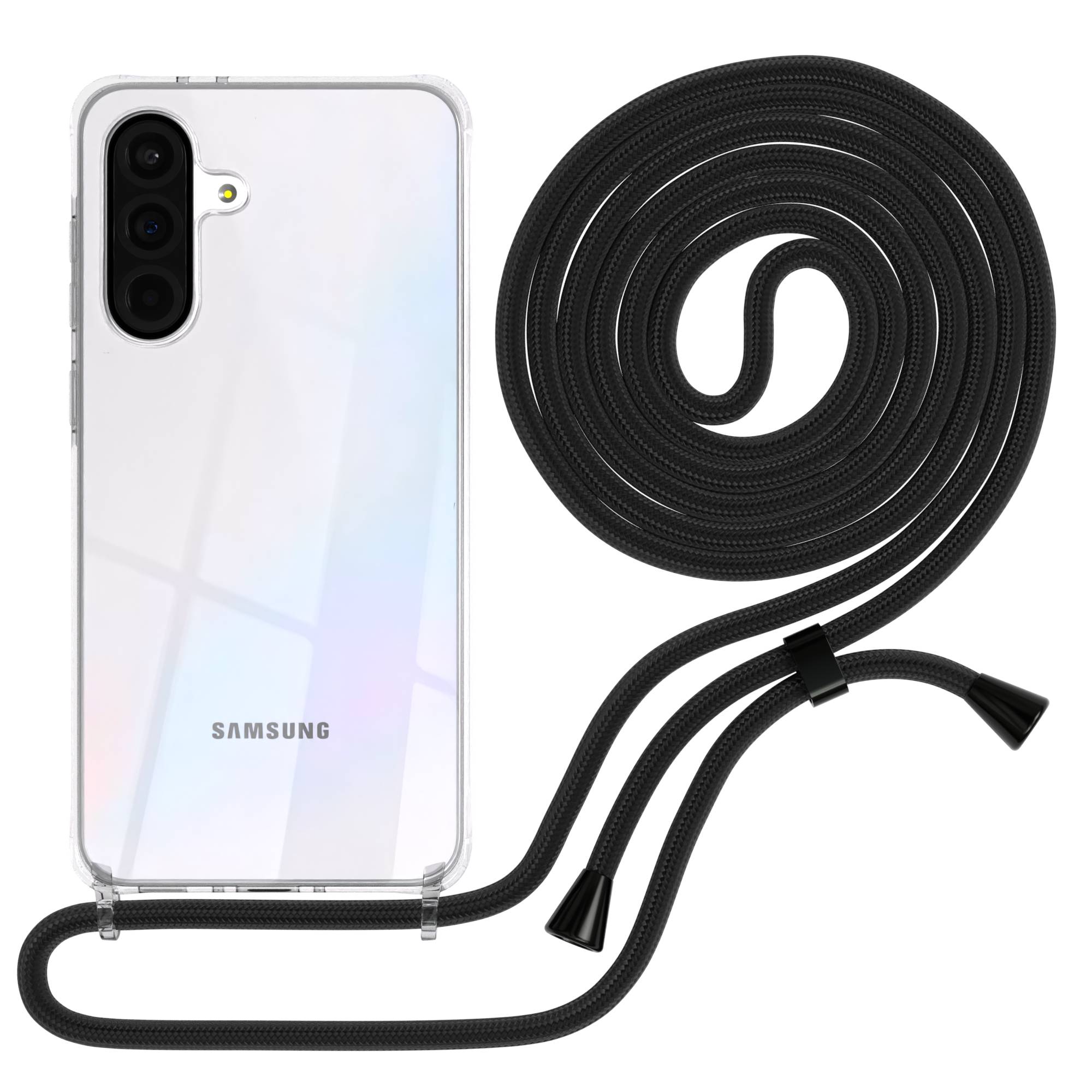 Galaxy A36 transparente Hülle + Kordel