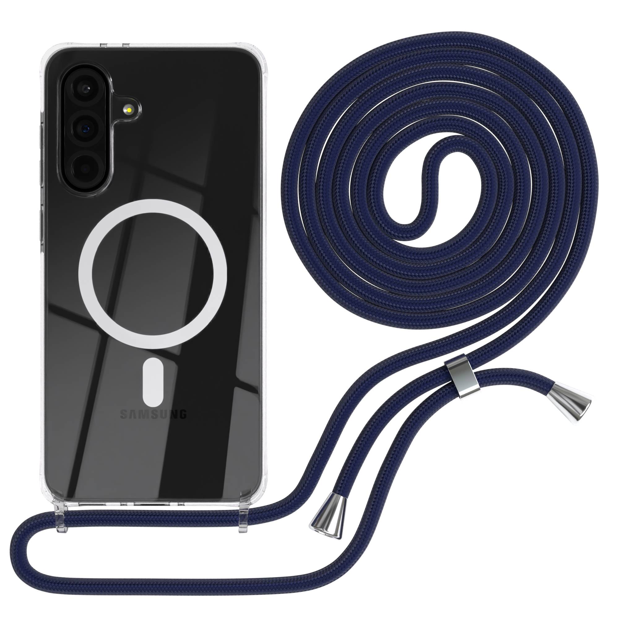 Galaxy A36 transparente Hülle + Kordel mit MagSafe