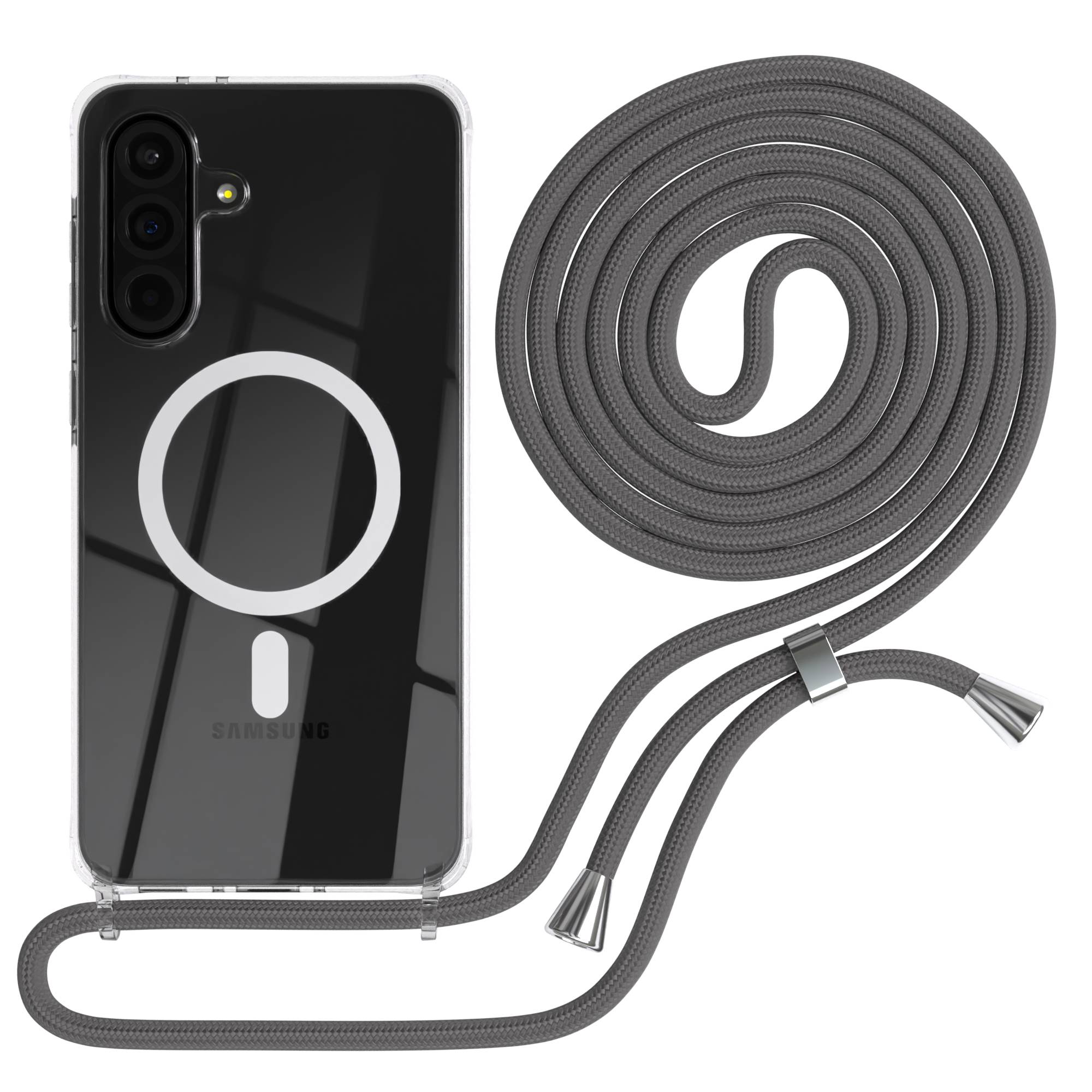 Galaxy A36 transparente Hülle + Kordel mit MagSafe