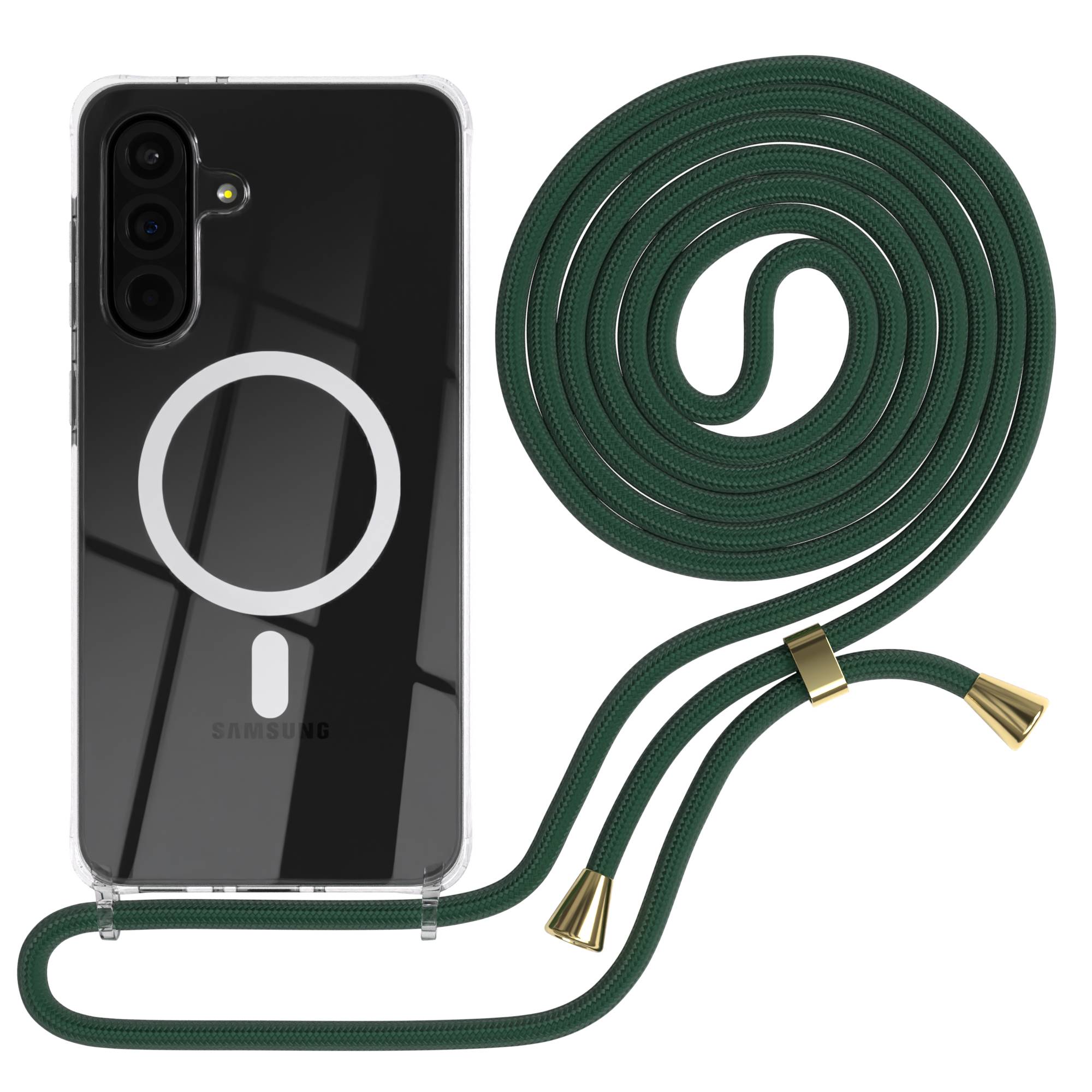 Galaxy A36 transparente Hülle + Kordel mit MagSafe