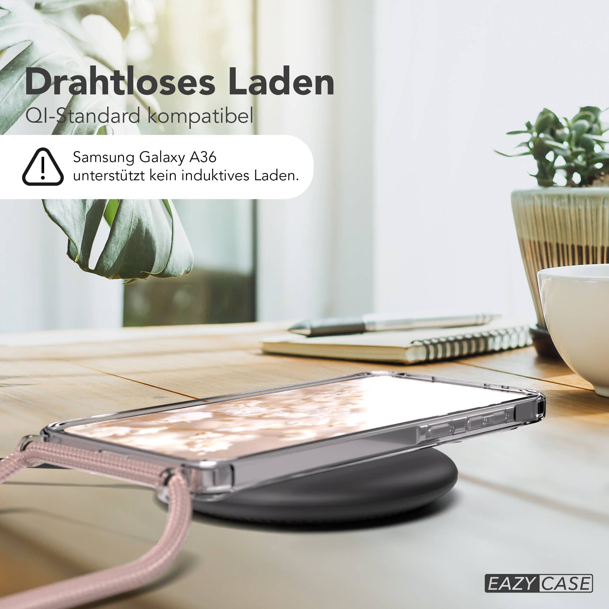 Galaxy A36 transparente Hülle + Kordel mit MagSafe