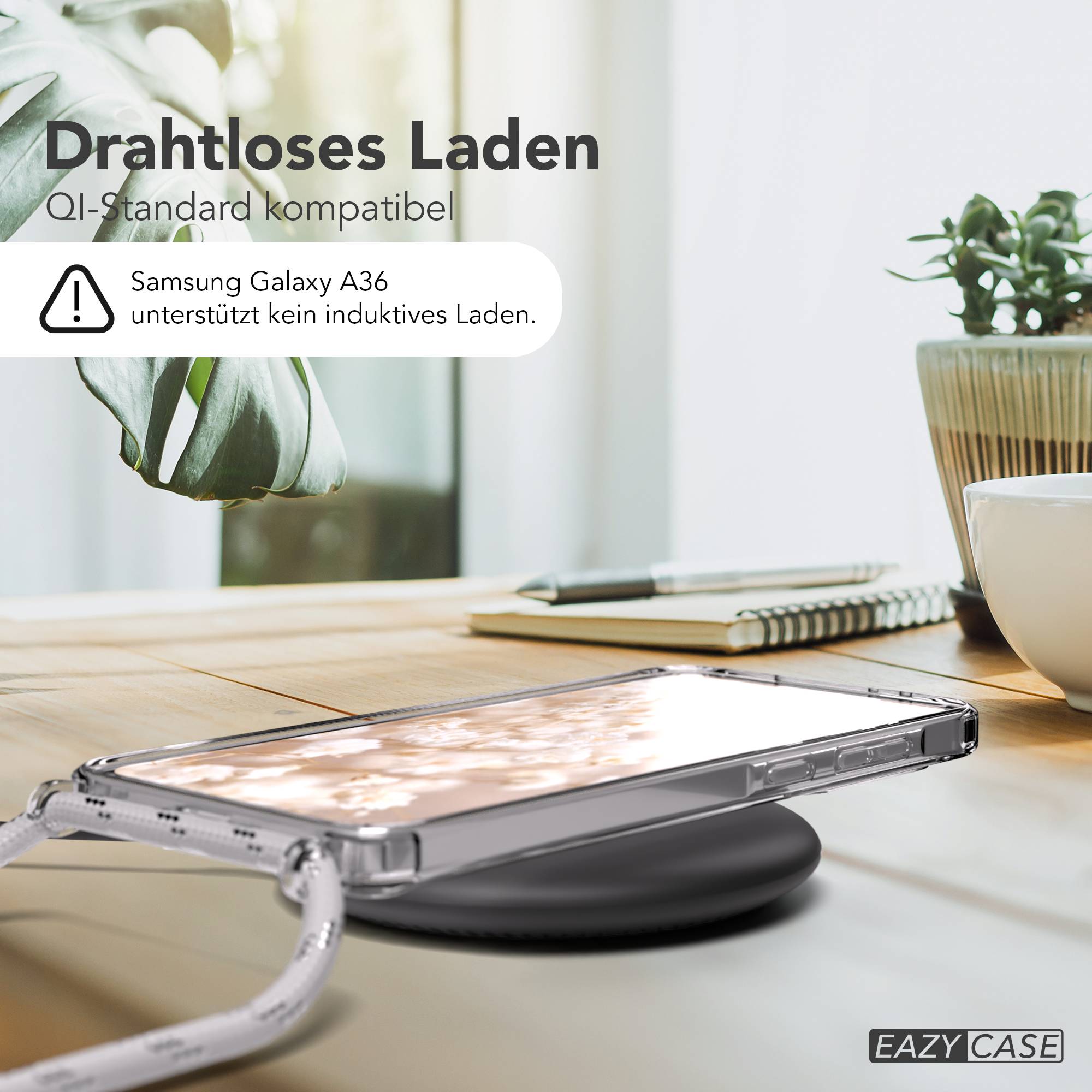 Galaxy A36 transparente Hülle + Kordel mit MagSafe