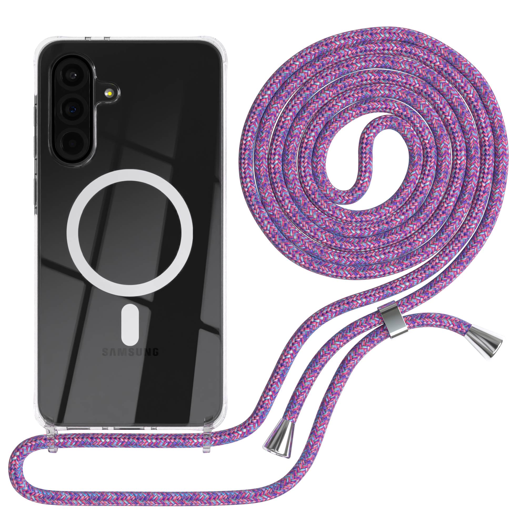 Galaxy A36 transparente Hülle + Kordel mit MagSafe