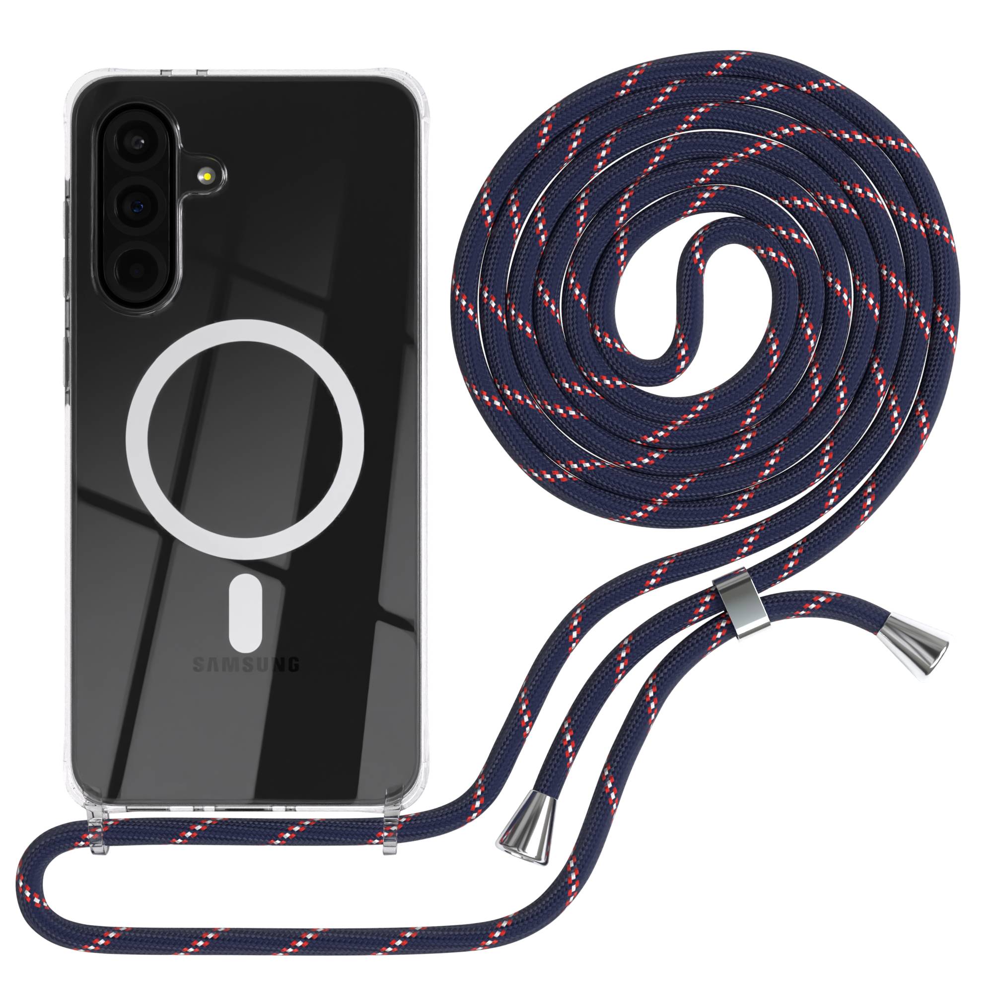 Galaxy A36 transparente Hülle + Kordel mit MagSafe