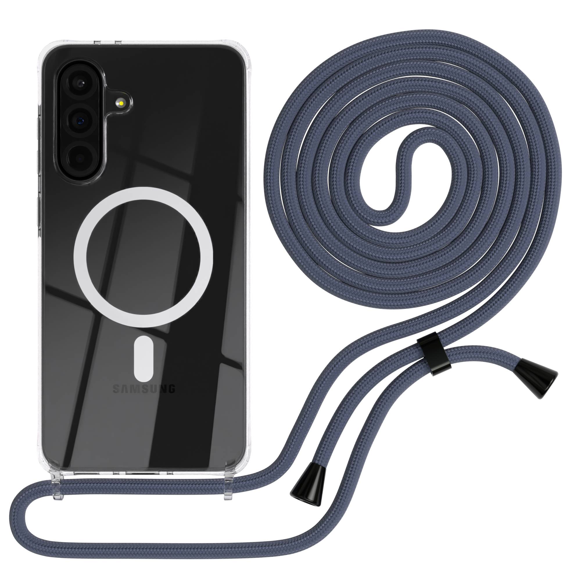 Galaxy A36 transparente Hülle + Kordel mit MagSafe