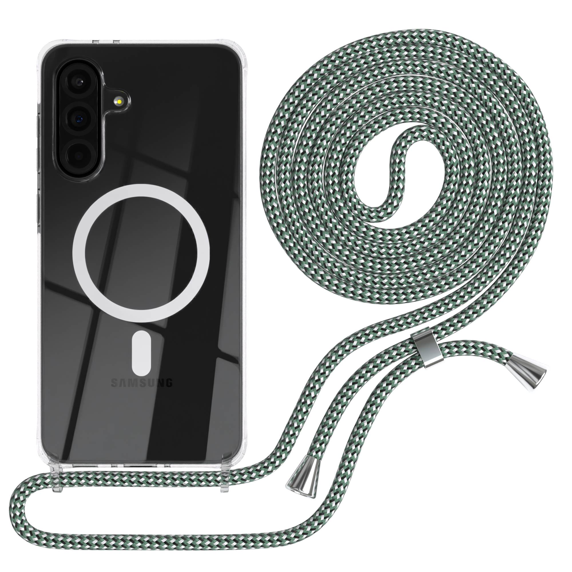 Galaxy A36 transparente Hülle + Kordel mit MagSafe