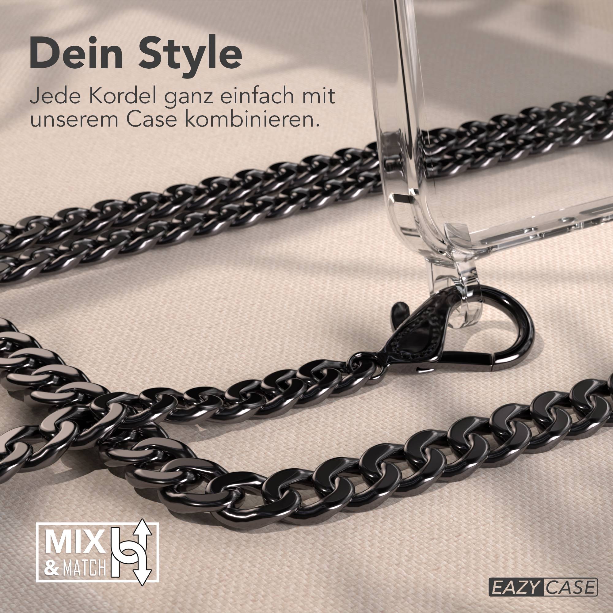 Galaxy A36 Hülle mit Metallkette + Schwarze Kordel mit MagSafe