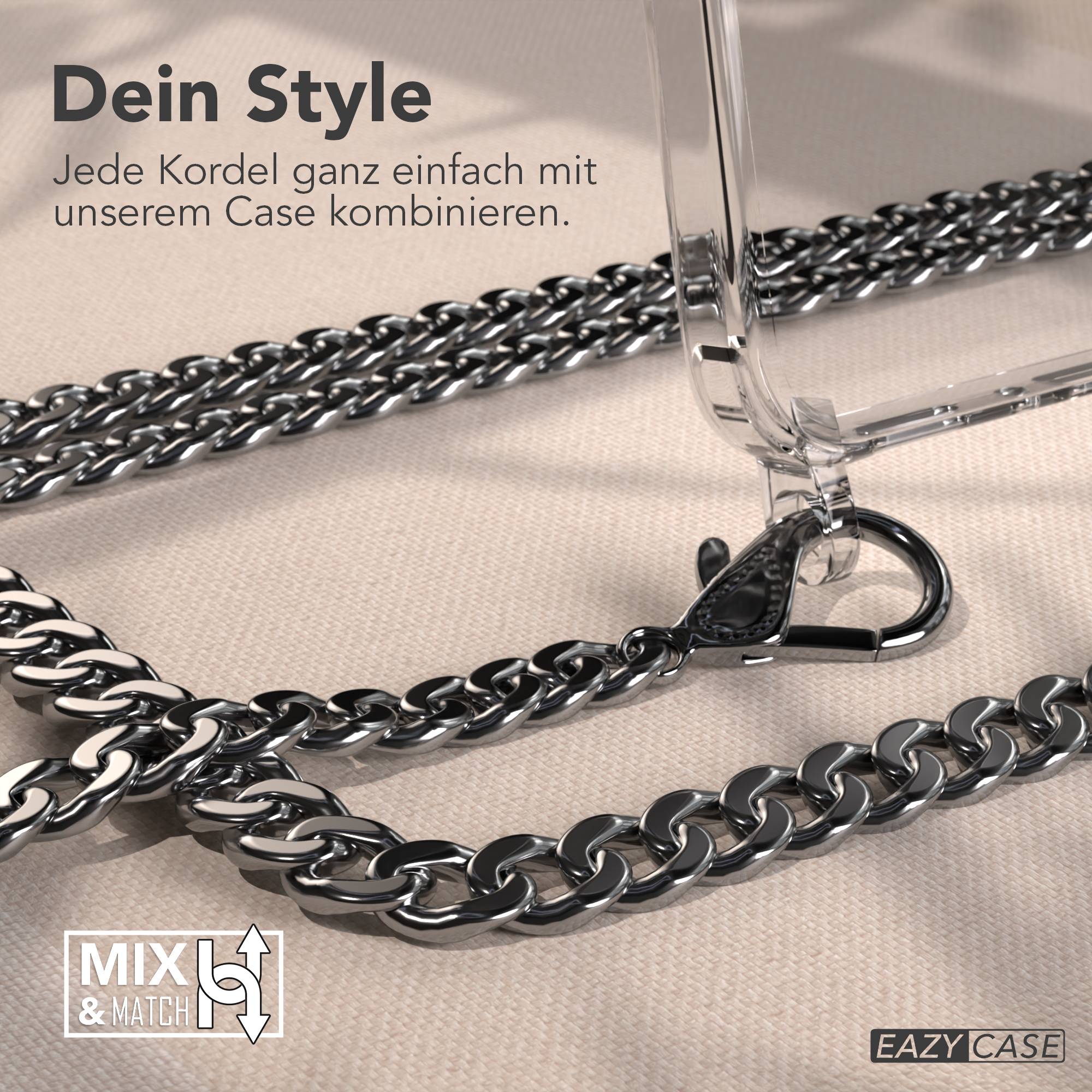 Galaxy A36 Hülle mit Metallkette + Schwarze Kordel mit MagSafe