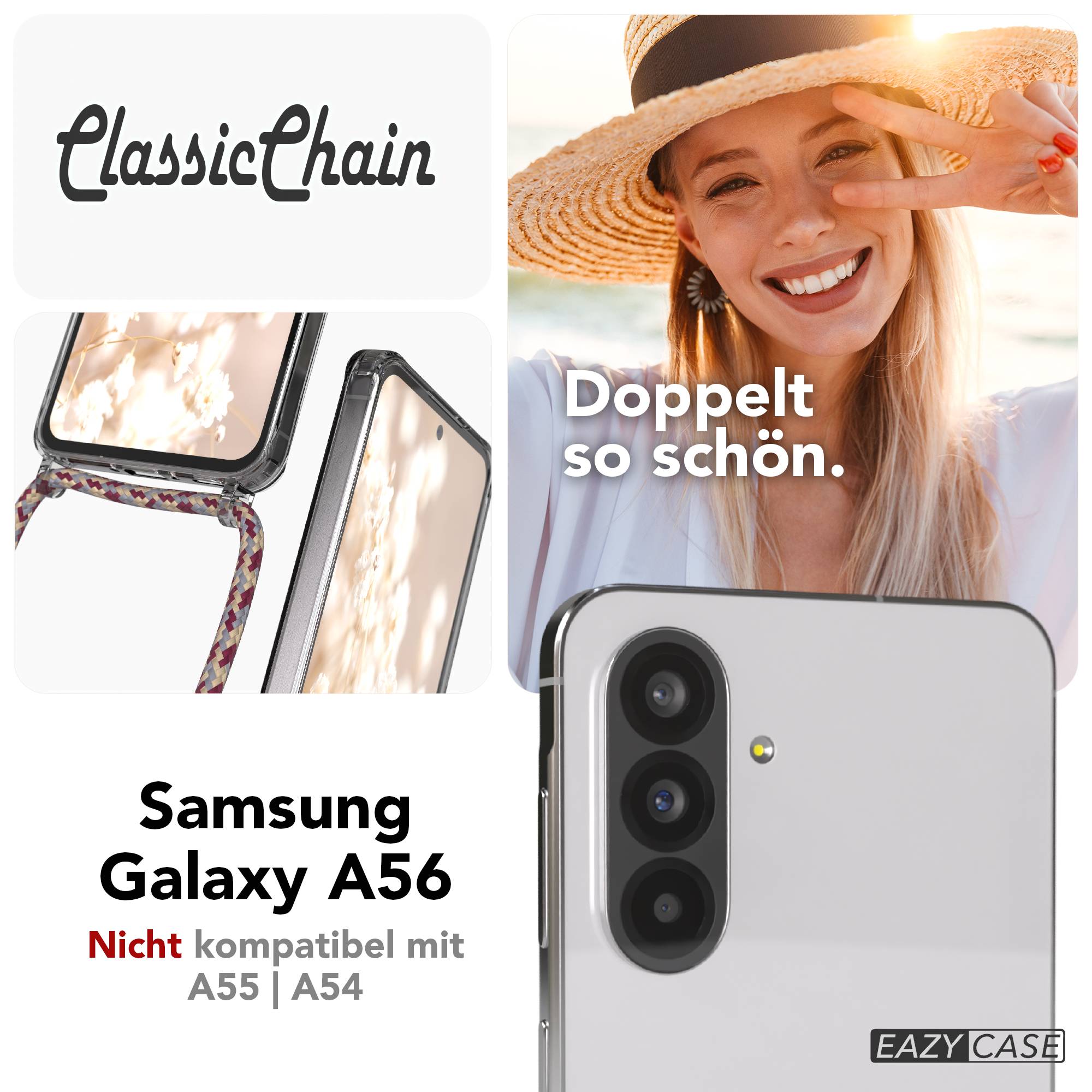 Galaxy A56 transparente Hülle + Kordel