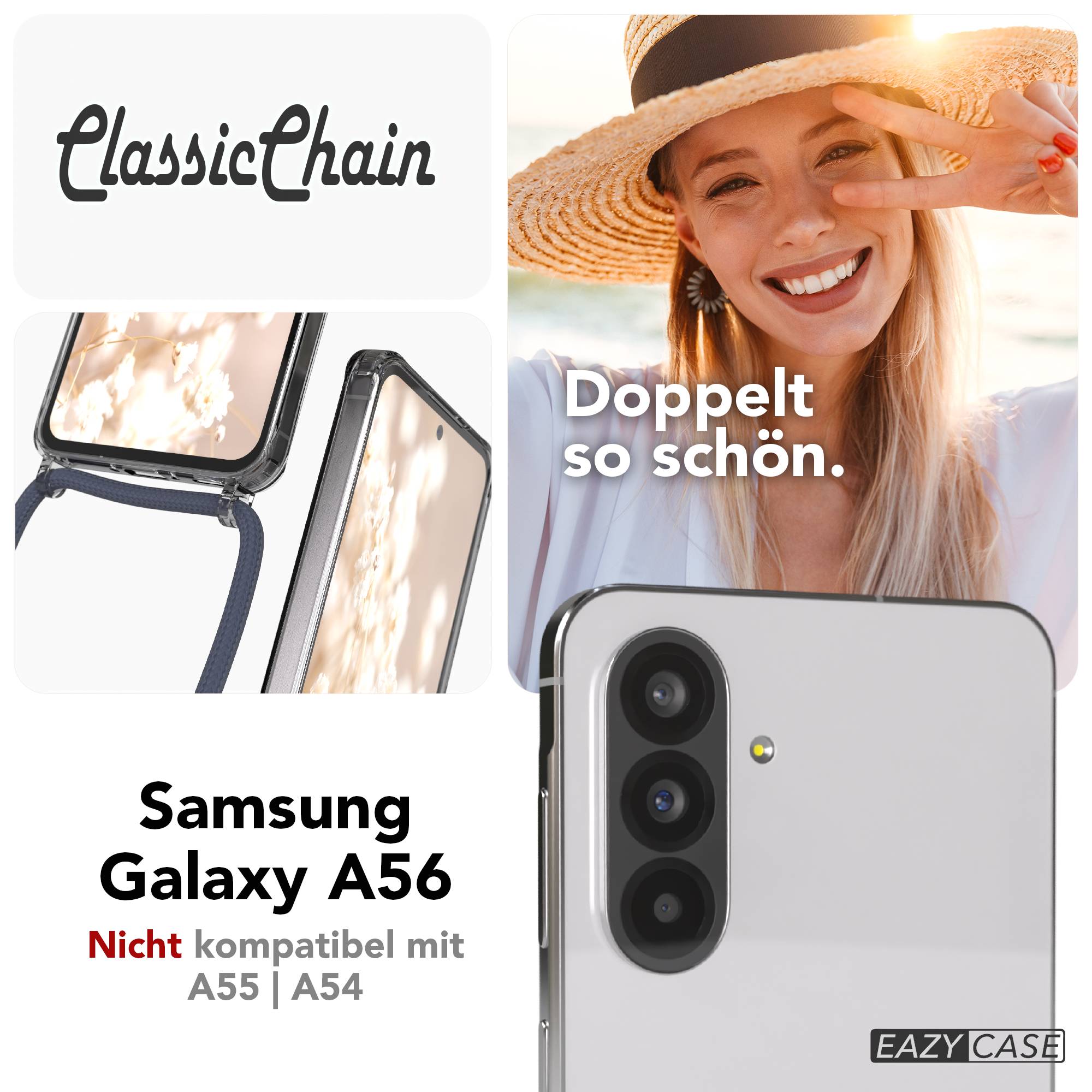 Galaxy A56 transparente Hülle + Kordel