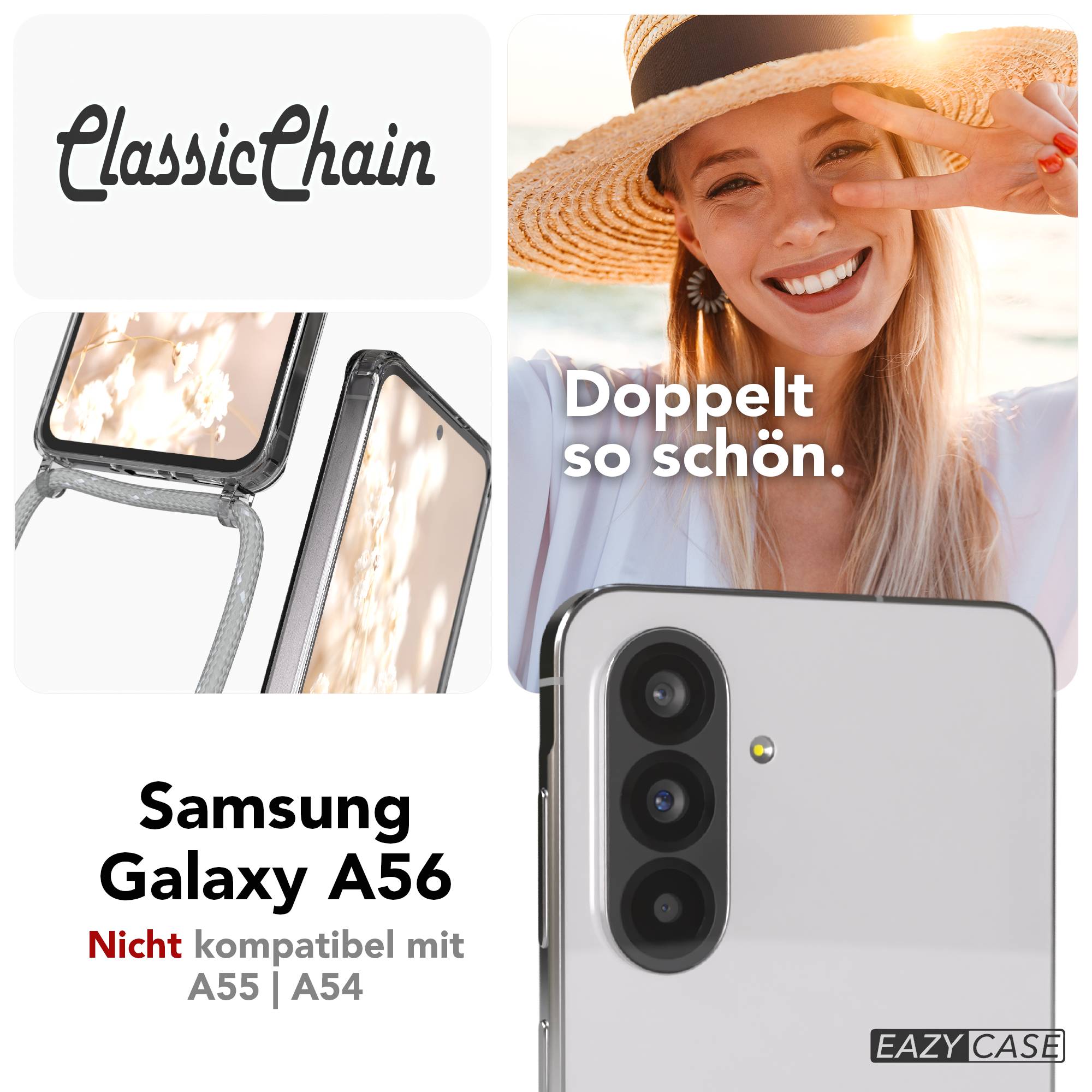 Galaxy A56 transparente Hülle + Kordel