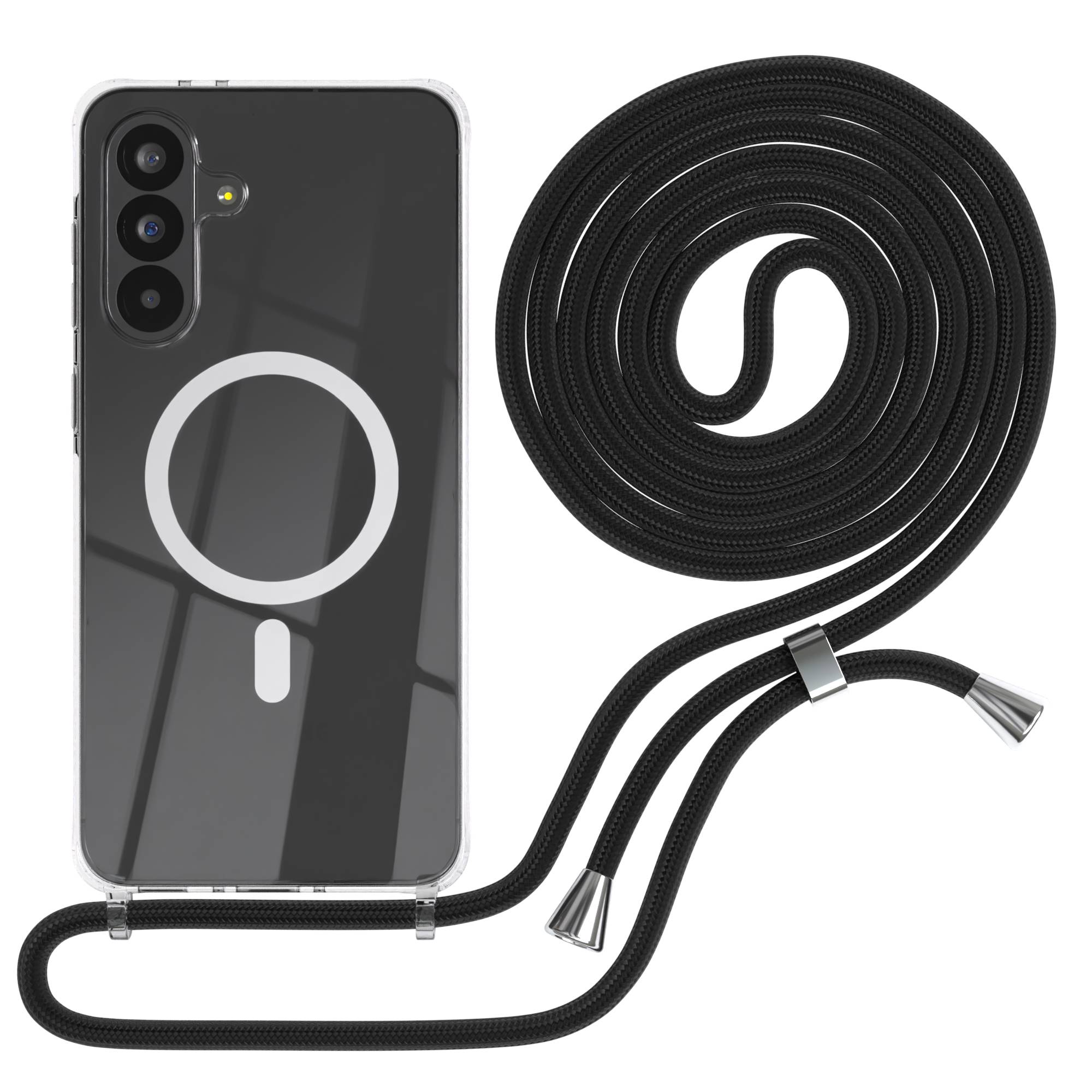 Galaxy A56 transparente Hülle + Kordel mit MagSafe