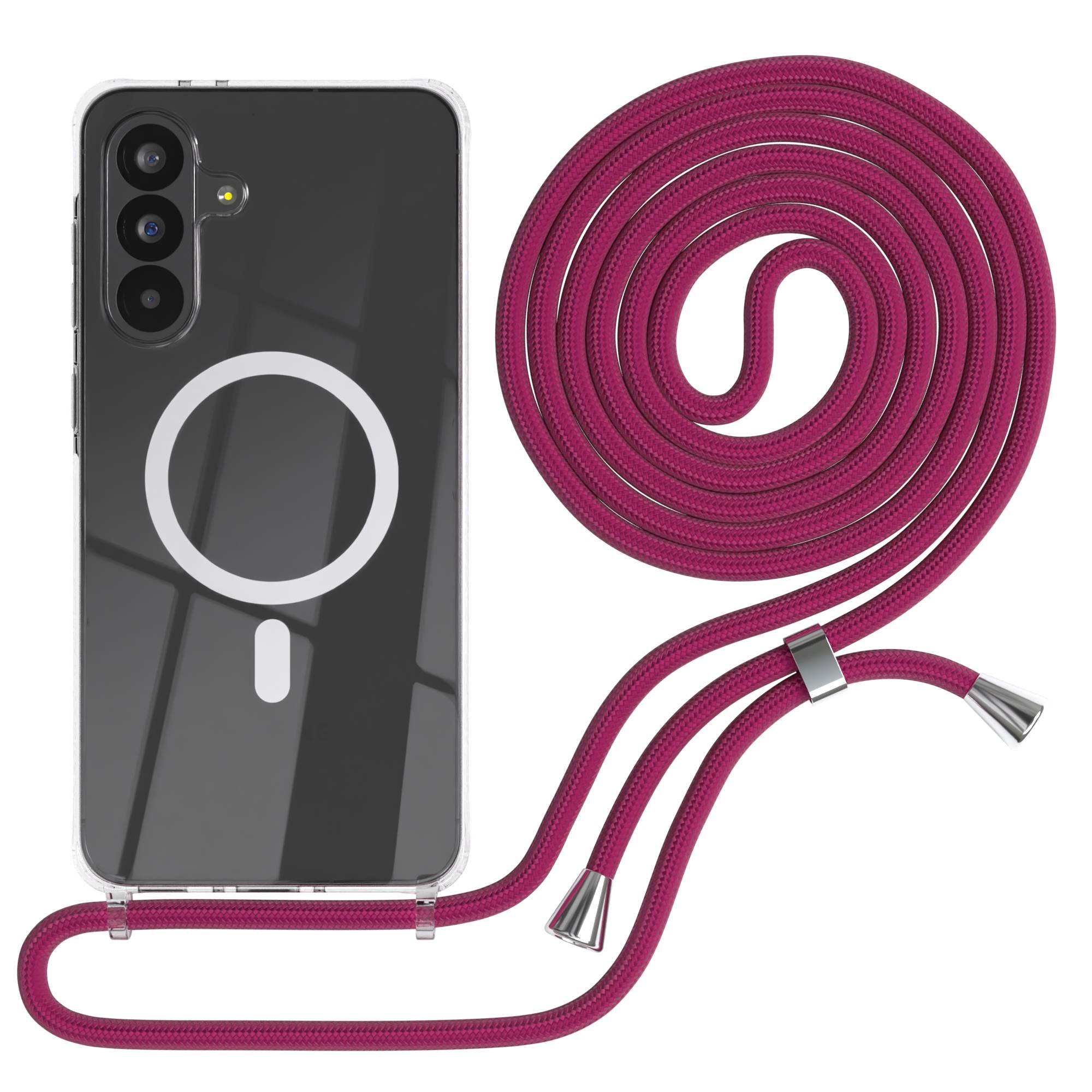 Galaxy A56 transparente Hülle + Kordel mit MagSafe