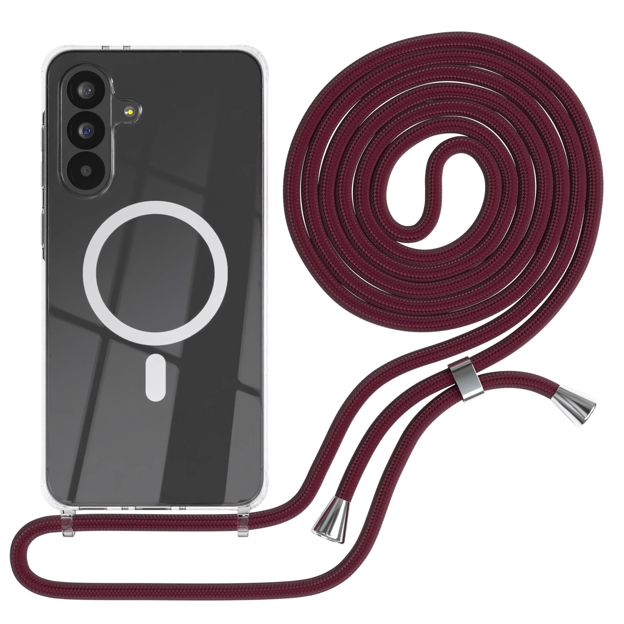 Galaxy A56 transparente Hülle + Kordel mit MagSafe