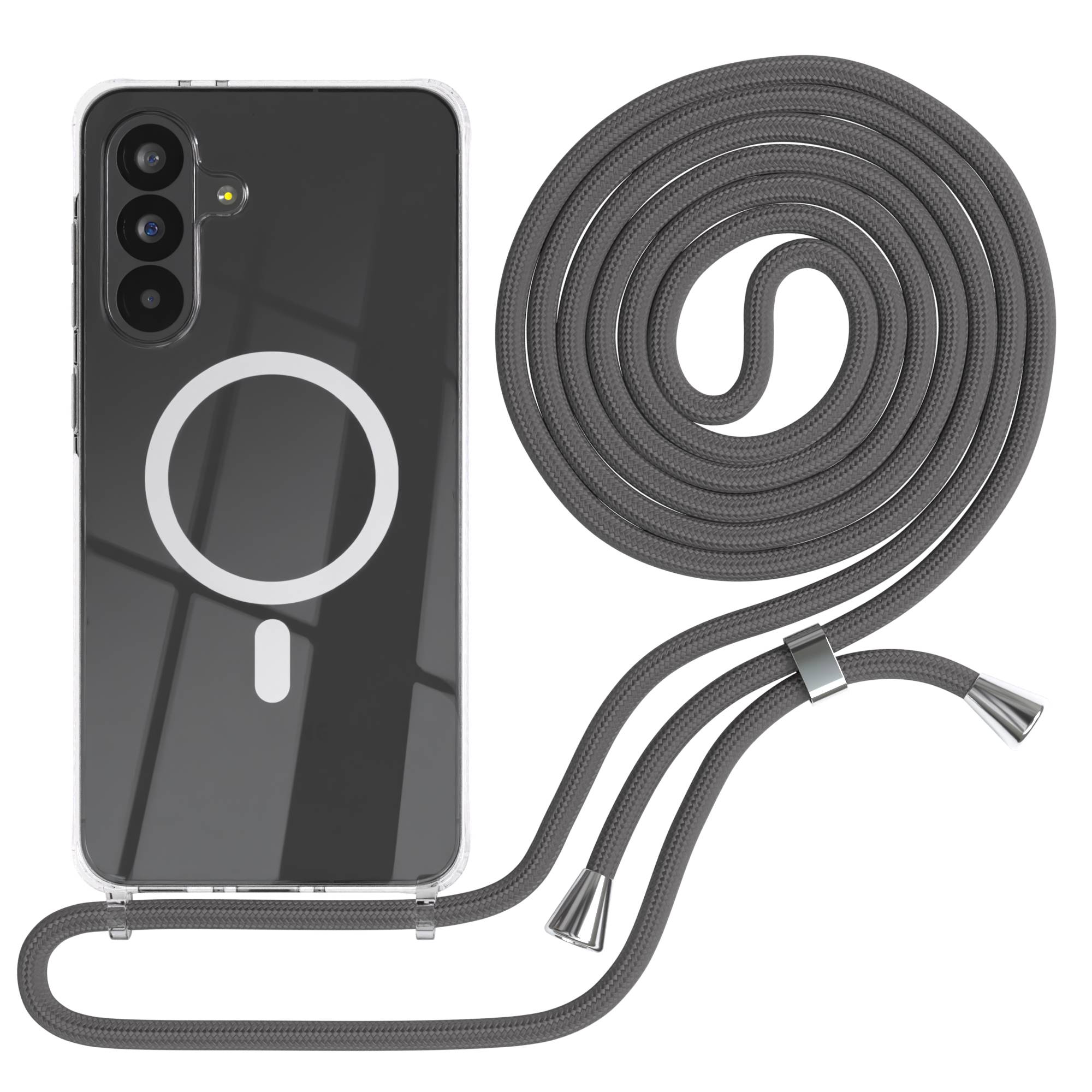 Galaxy A56 transparente Hülle + Kordel mit MagSafe