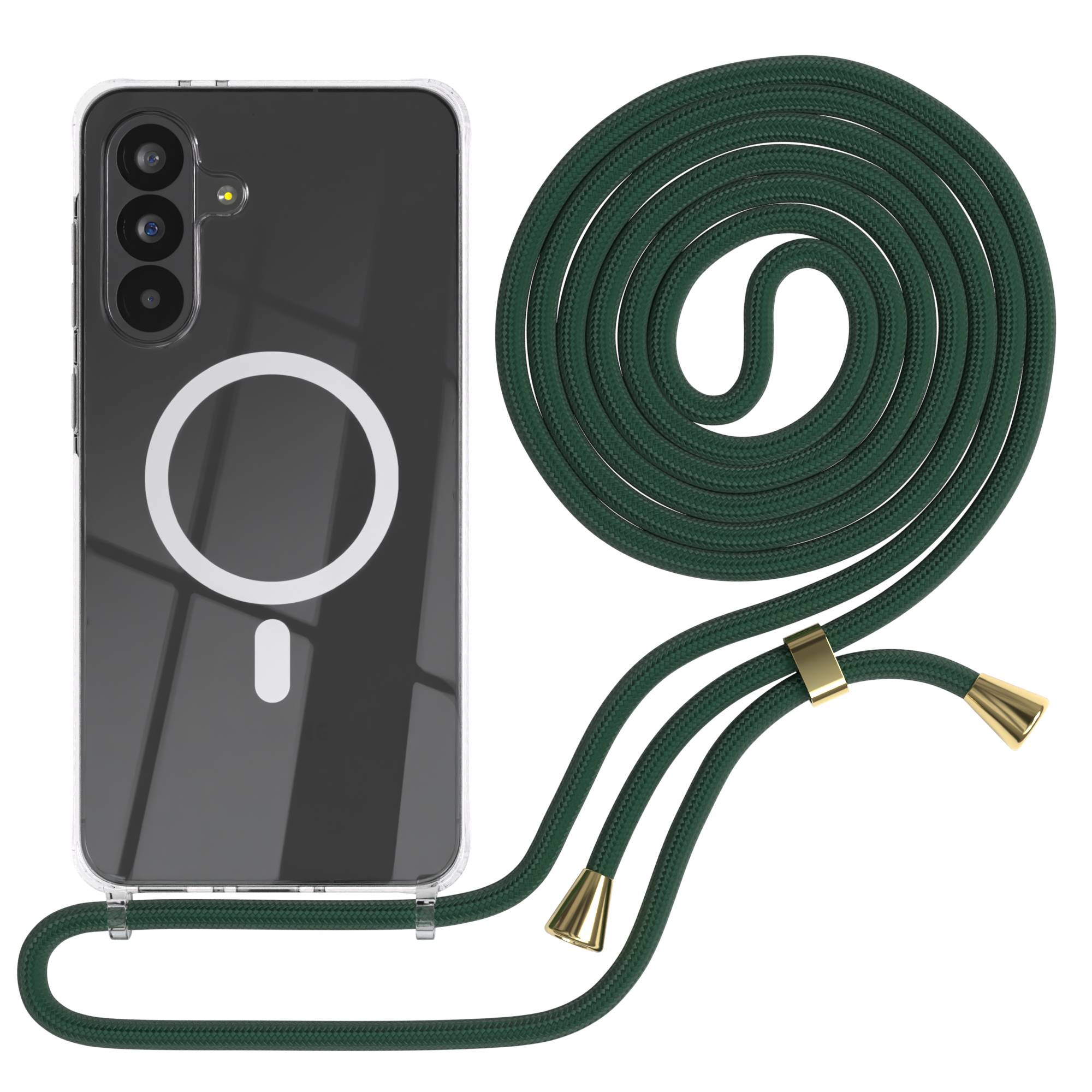 Galaxy A56 transparente Hülle + Kordel mit MagSafe