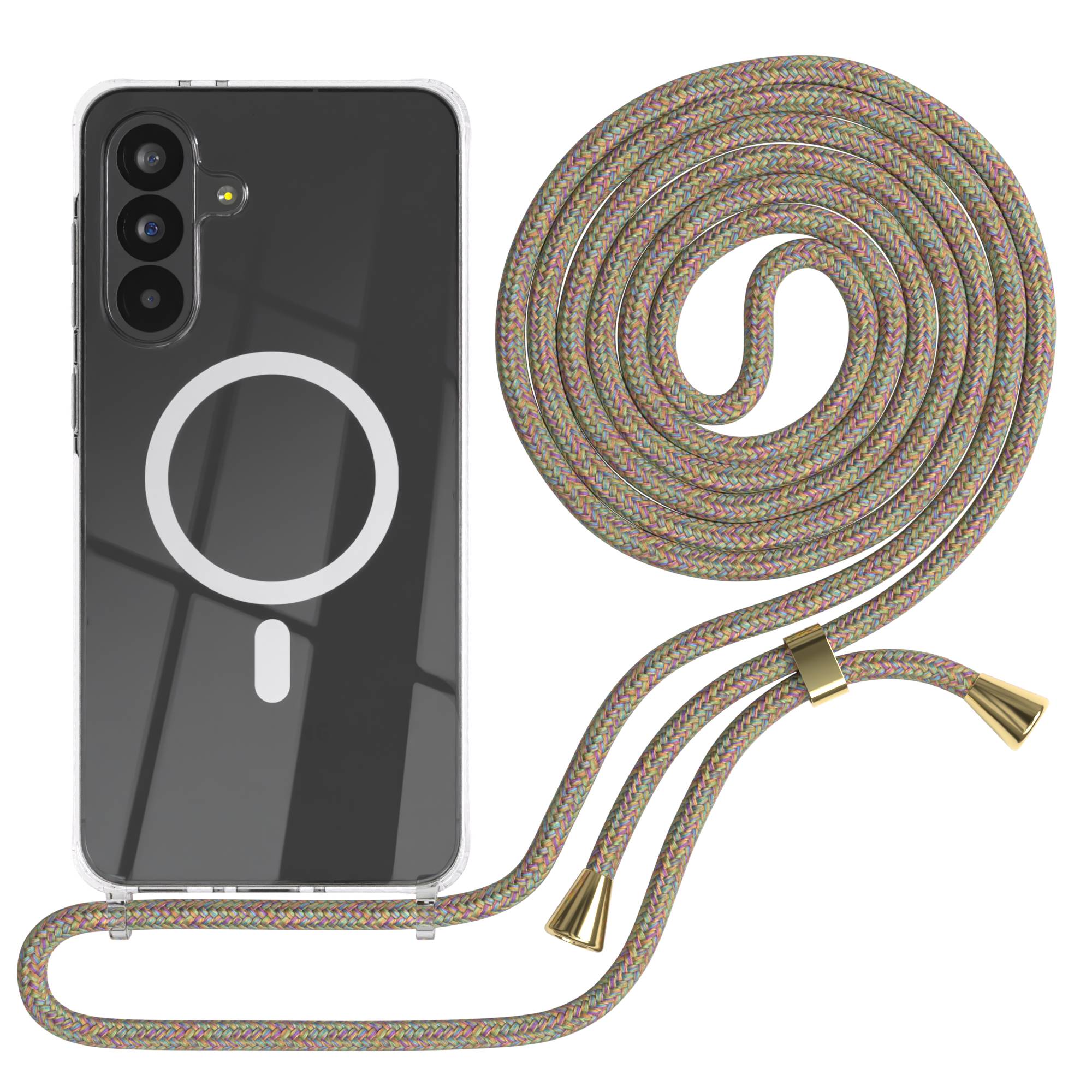 Galaxy A56 transparente Hülle + Kordel mit MagSafe