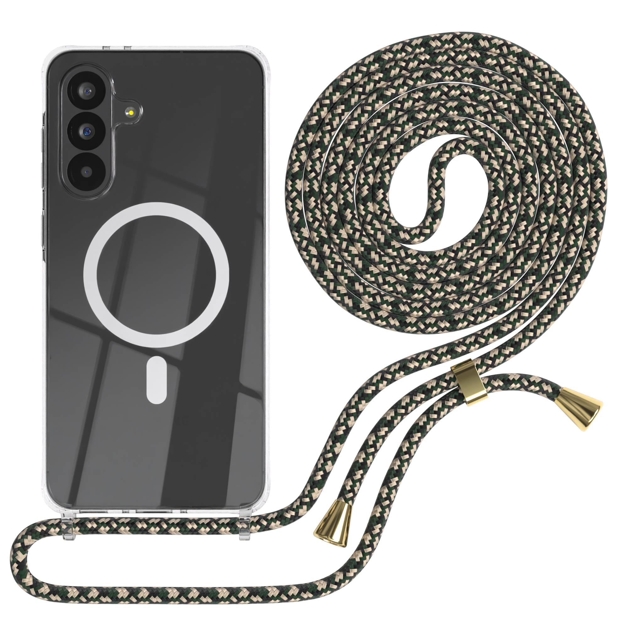 Galaxy A56 transparente Hülle + Kordel mit MagSafe