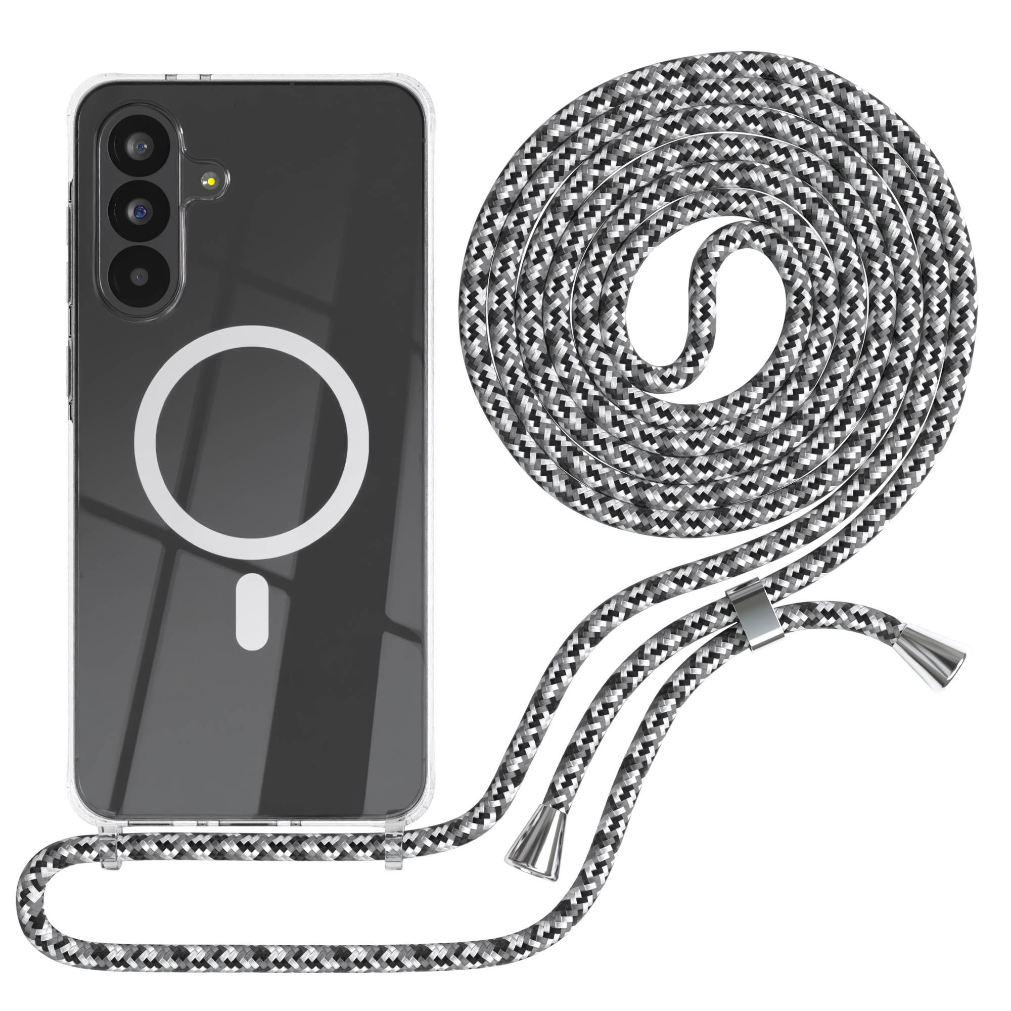 Galaxy A56 transparente Hülle + Kordel mit MagSafe