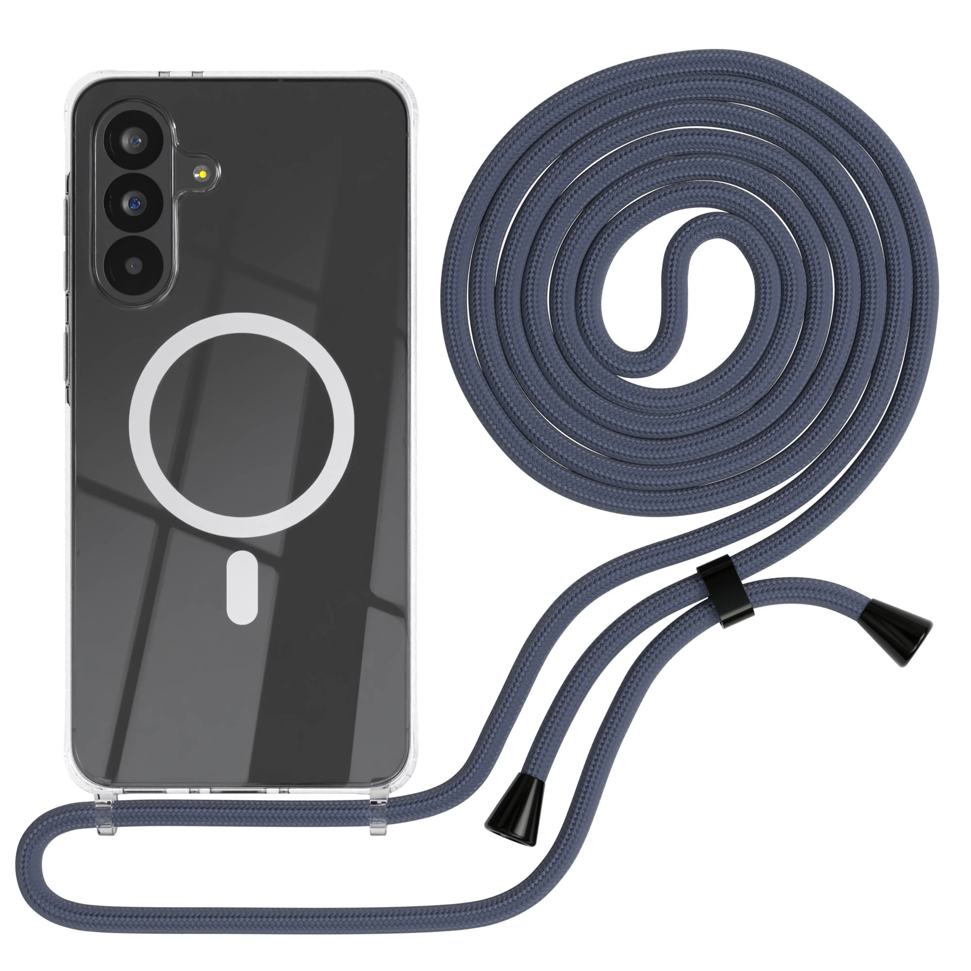 Galaxy A56 transparente Hülle + Kordel mit MagSafe