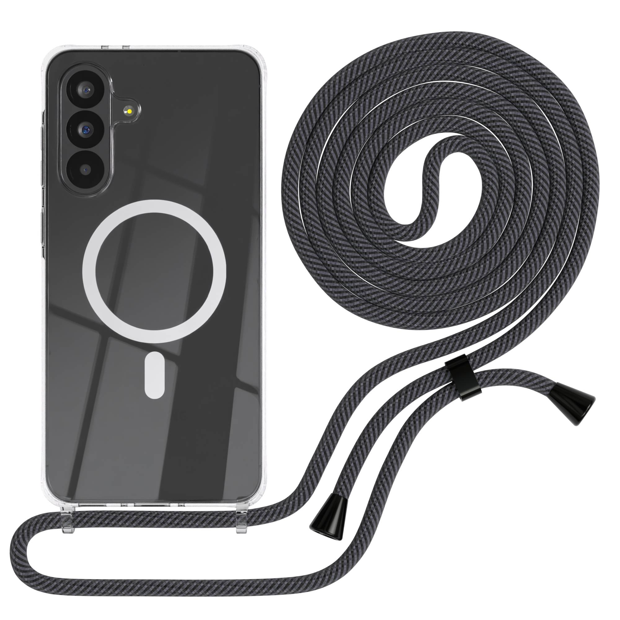 Galaxy A56 transparente Hülle + Kordel mit MagSafe