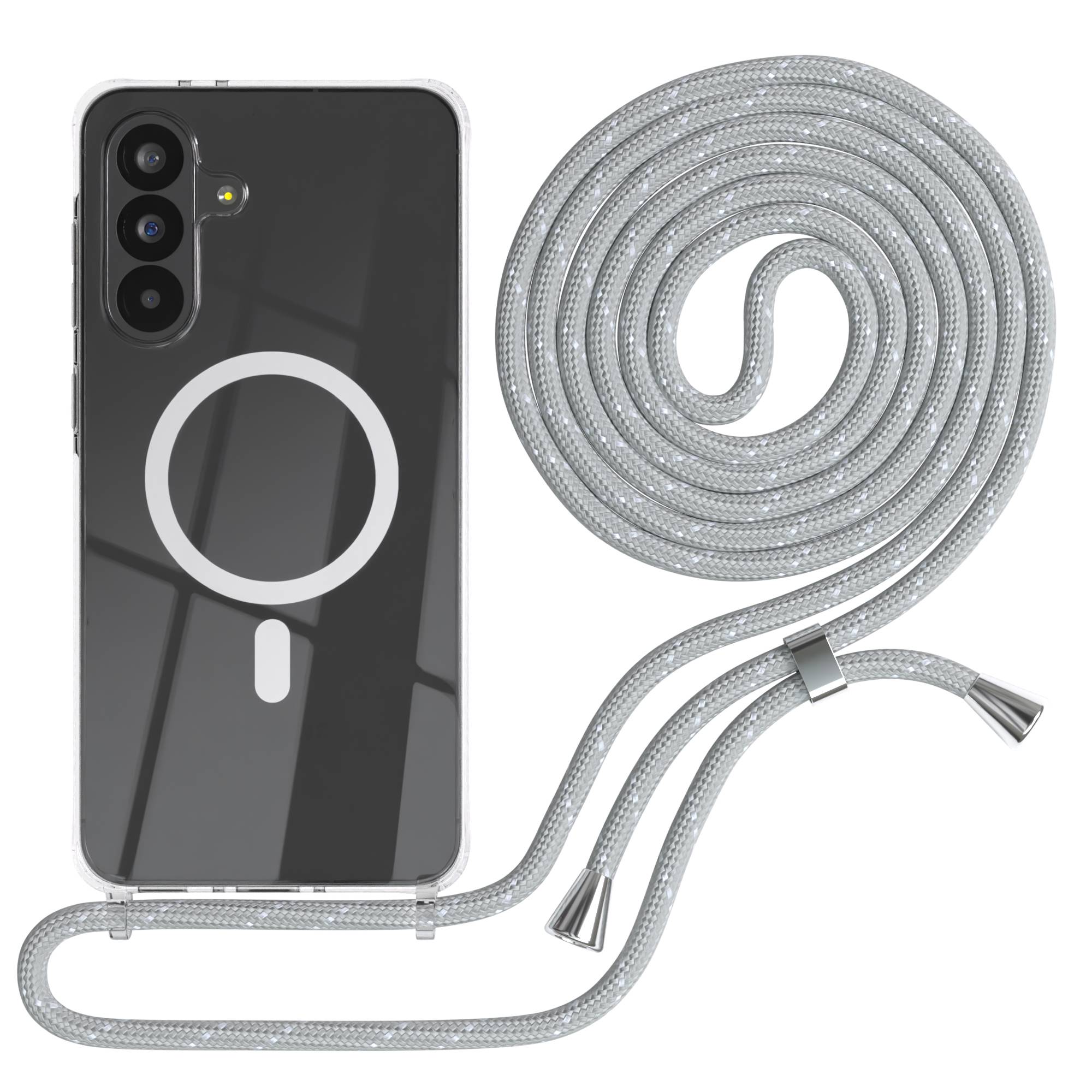 Galaxy A56 transparente Hülle + Kordel mit MagSafe