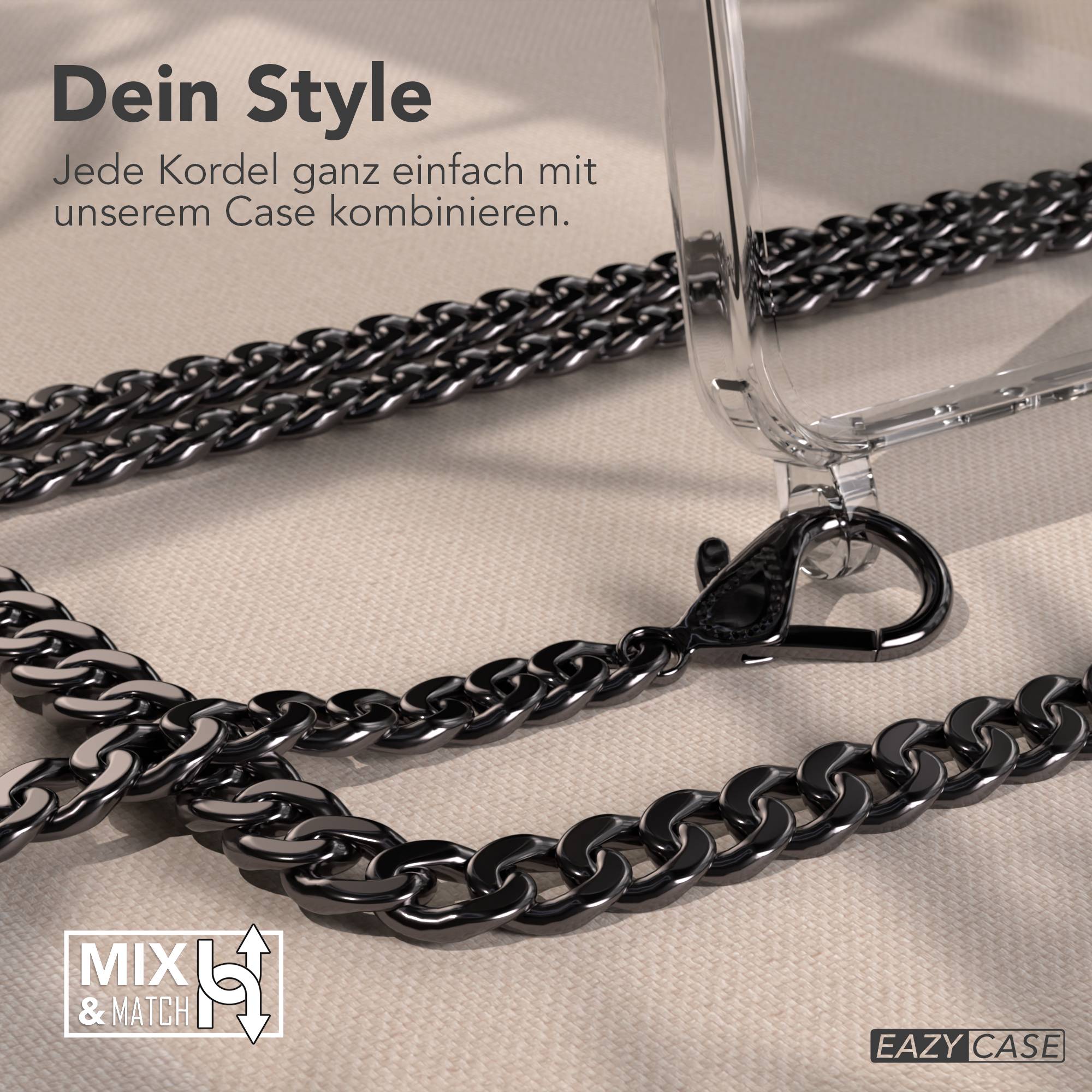 Galaxy A56 Hülle mit Metallkette + Schwarze Kordel mit MagSafe