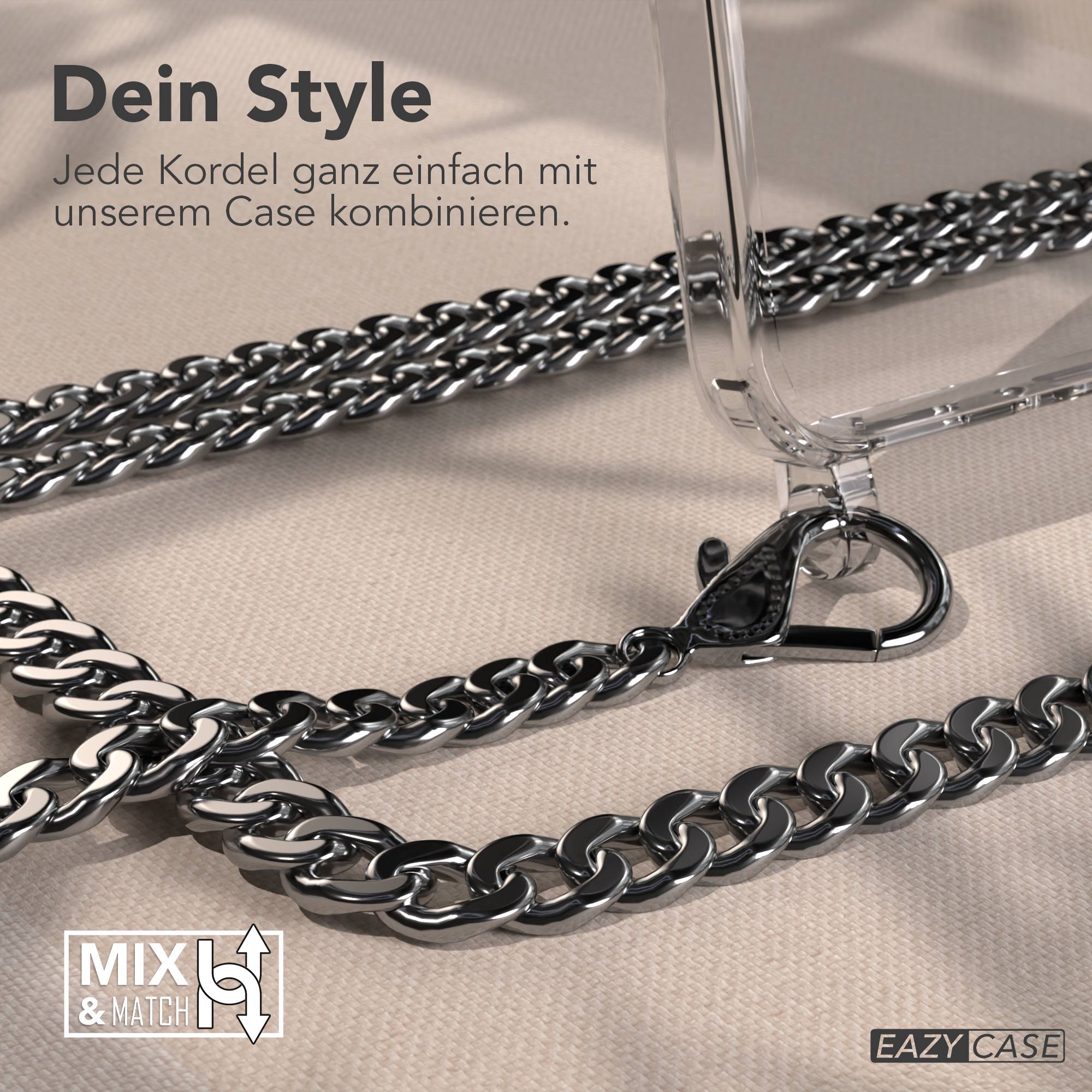 Galaxy A56 Hülle mit Metallkette + Schwarze Kordel mit MagSafe