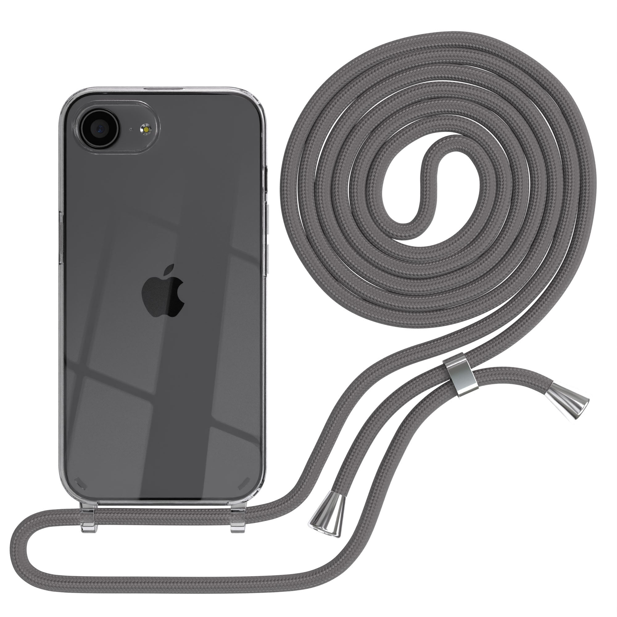 iPhone 16e transparente Hülle + Kordel